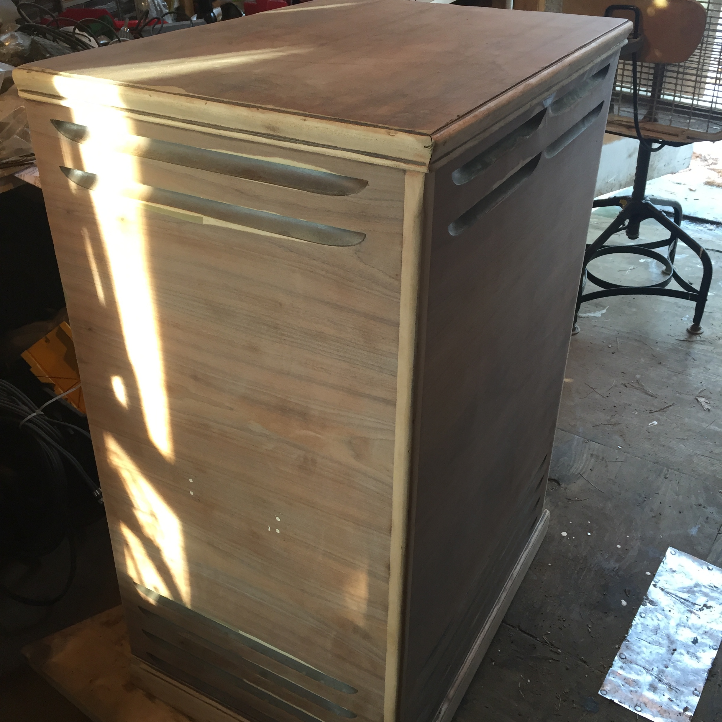 First I sanded it down.