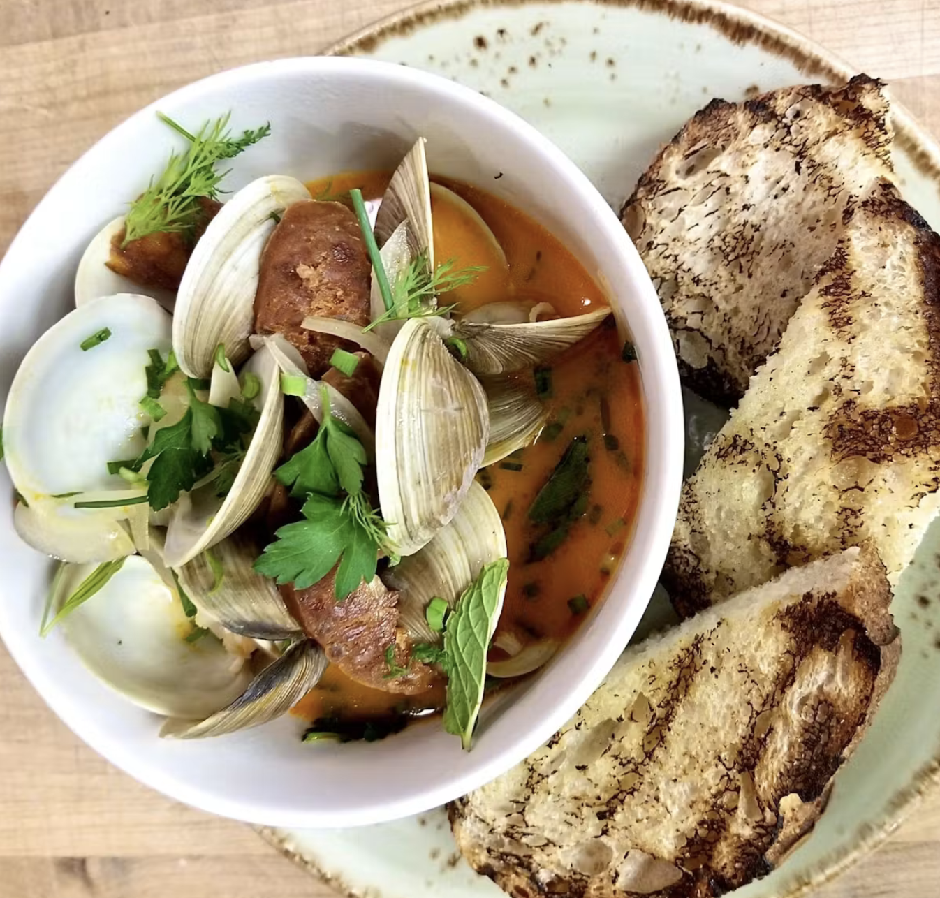 Clams at The Rose Wine Bar San Diego