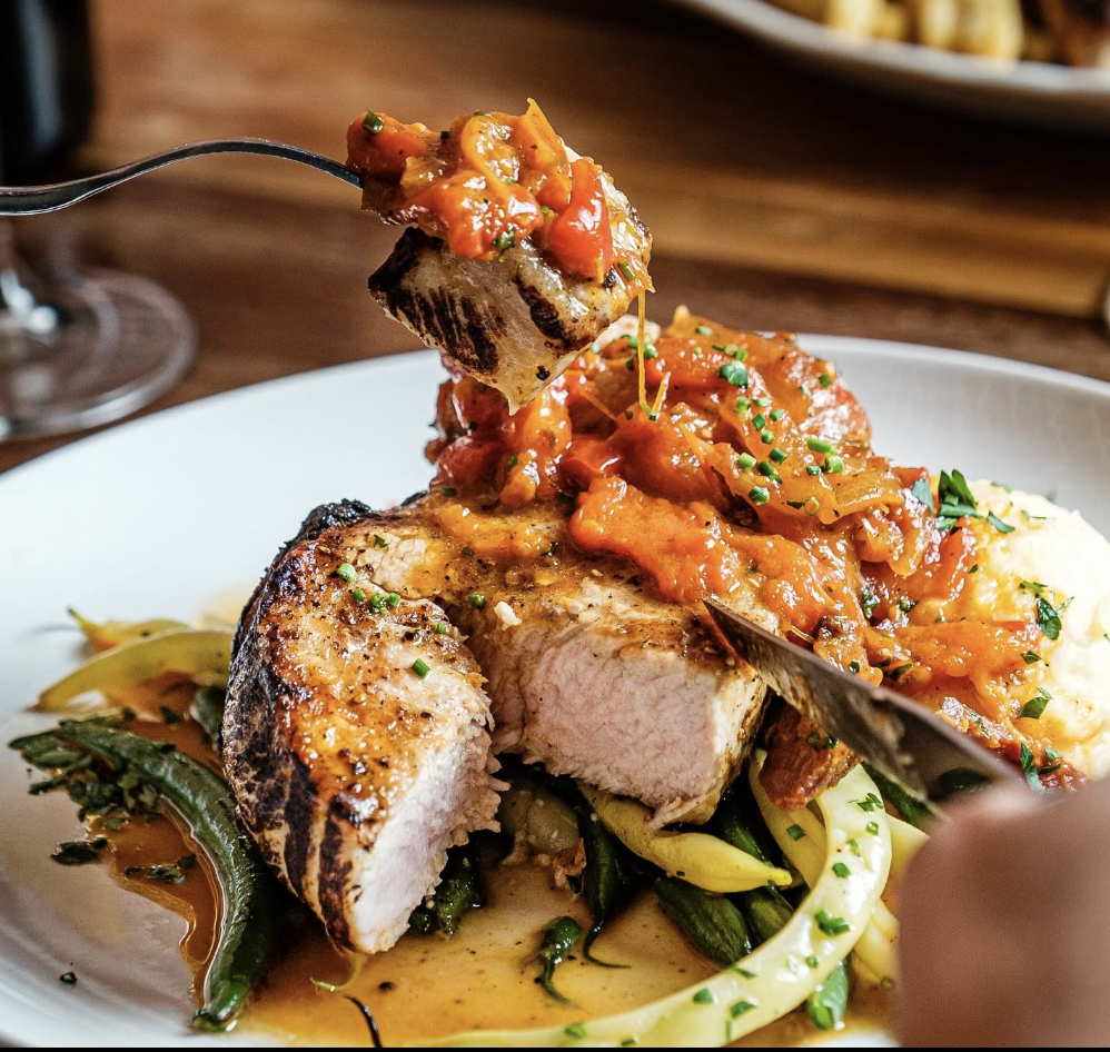 Pork chop at The Smoking Goat in San Diego