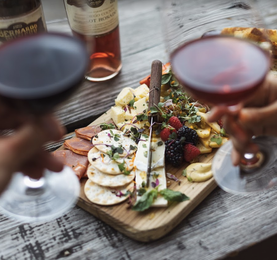 Cheese and food at Bernardo Winery