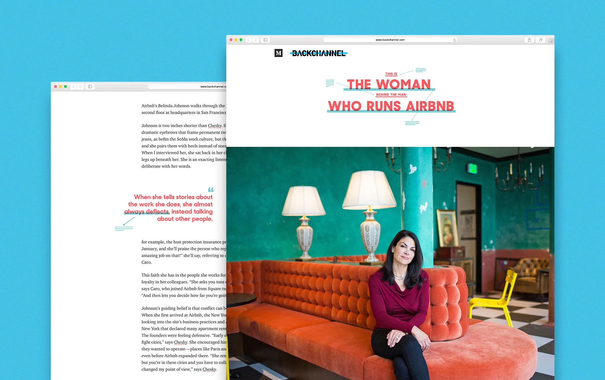 This is the Woman Behind the Man Who Runs Airbnb by Jessi Hempel Photography by Michelle Le