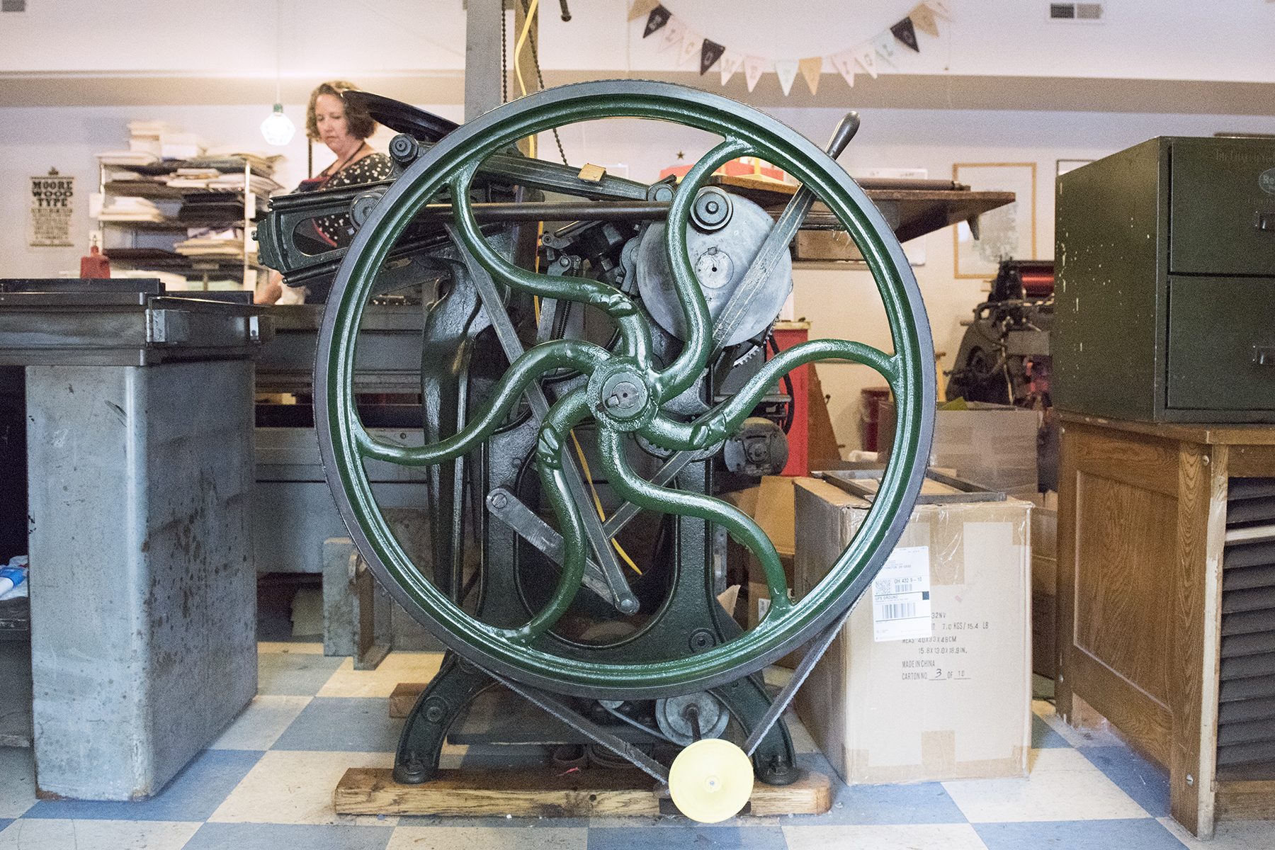 "The green press was my grandfather's."