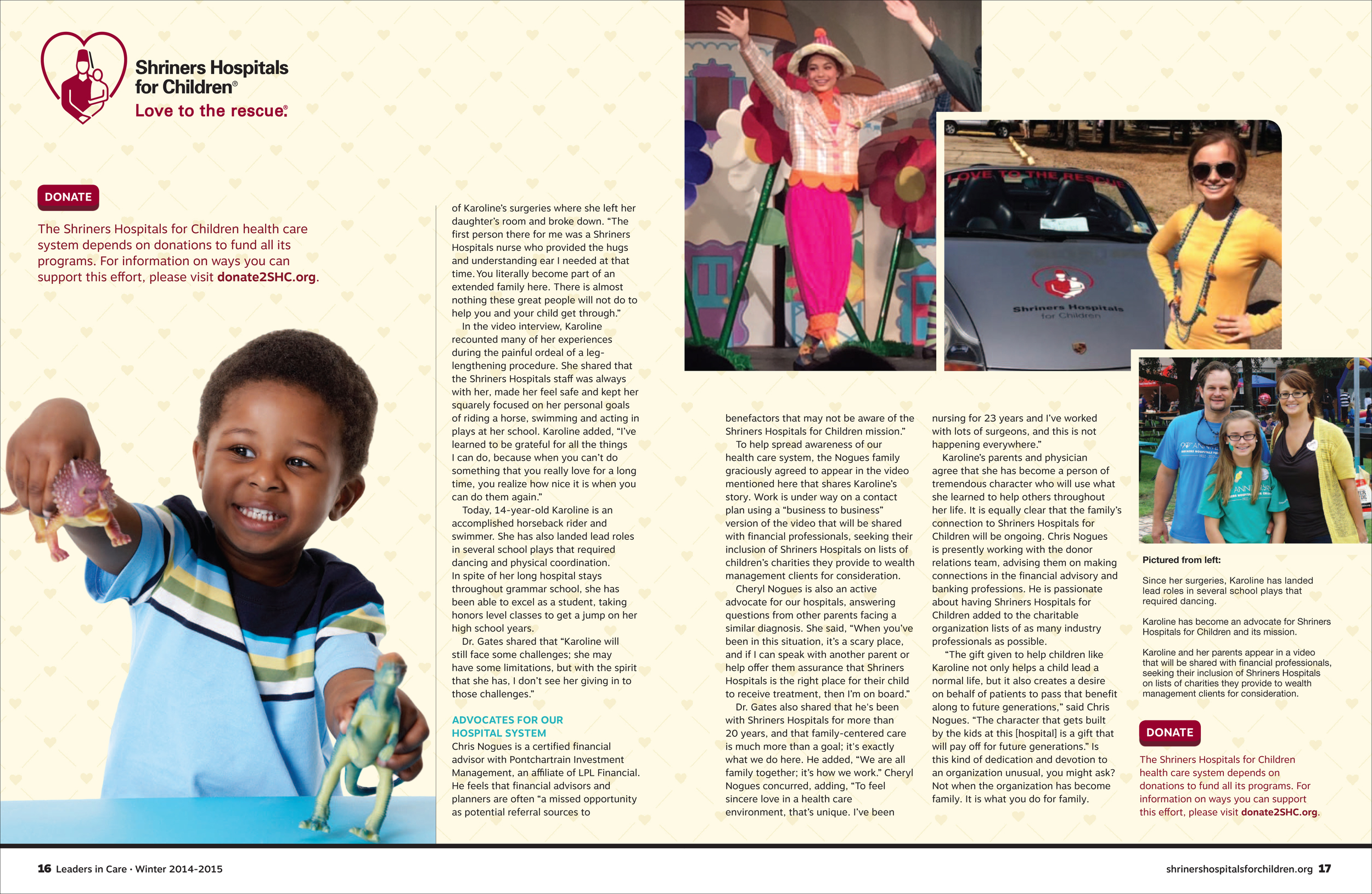 Special Donor Section Sample