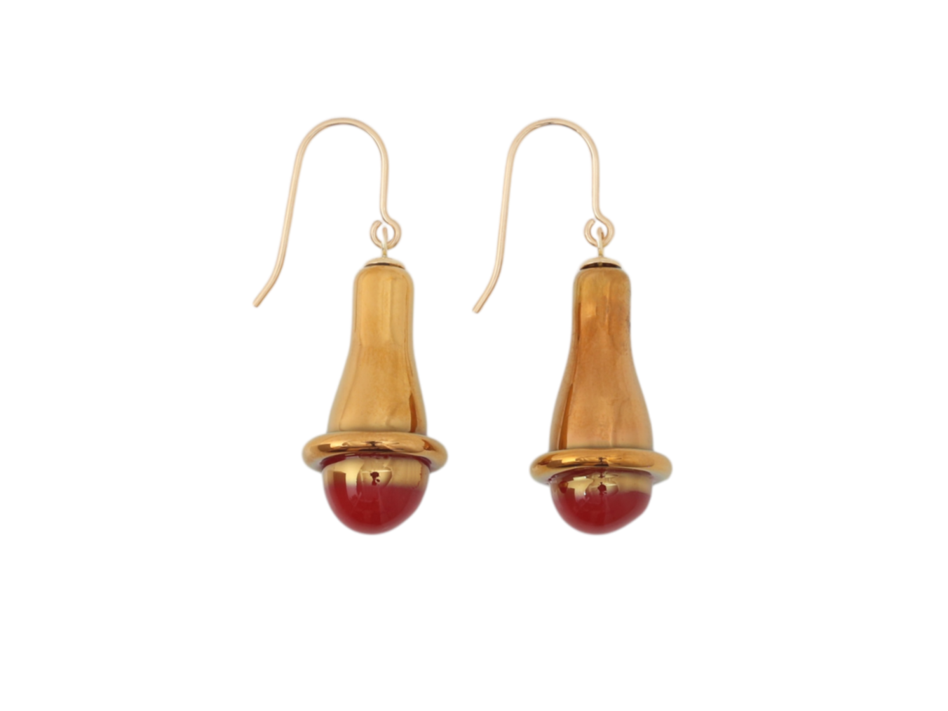 Gold Fumed Drop Earrings