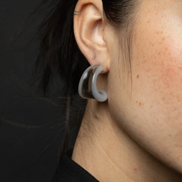 Window Drop Earrings - Smoke_model_1.jpg