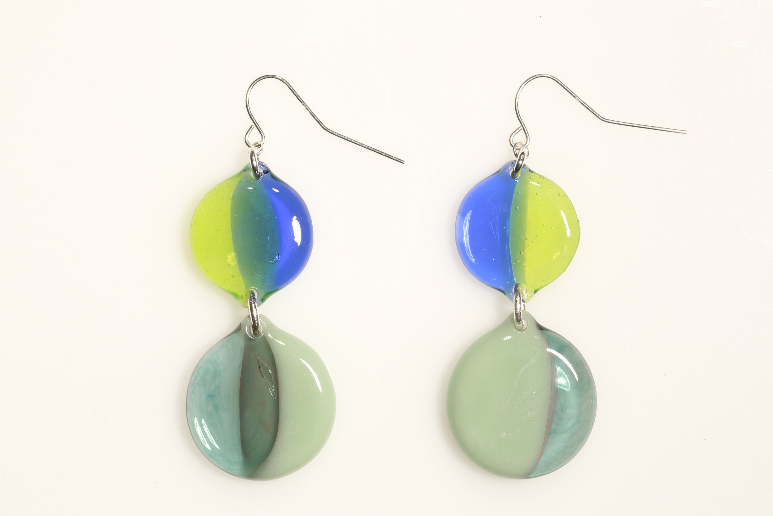 Two Tone Drop Earrings