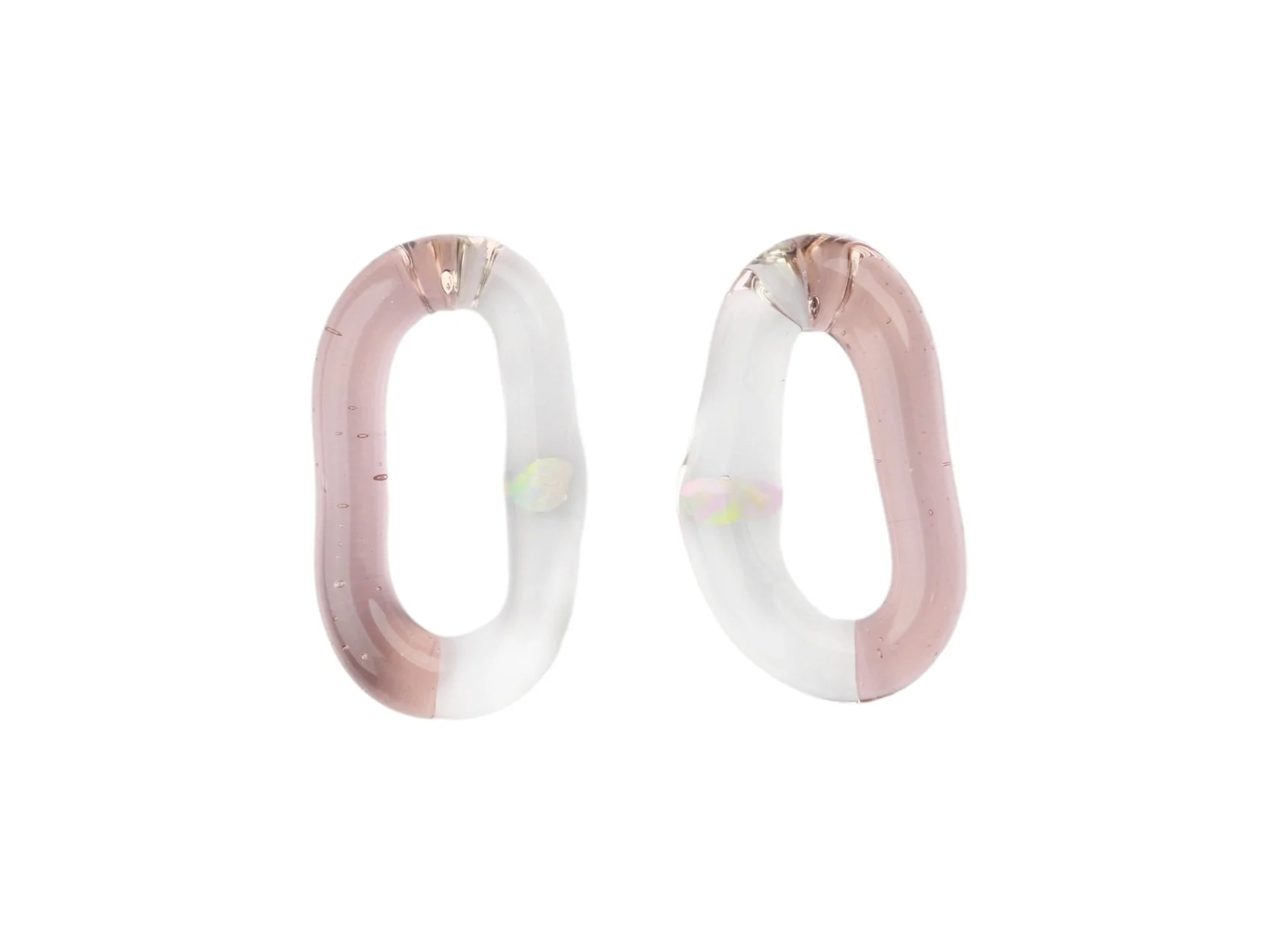 Gilson Opal Two Tone Oval Earrings