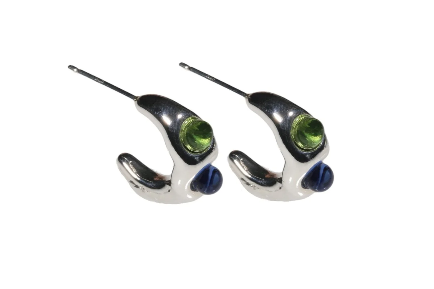 Two Sphere Mini Hoops — KEANE