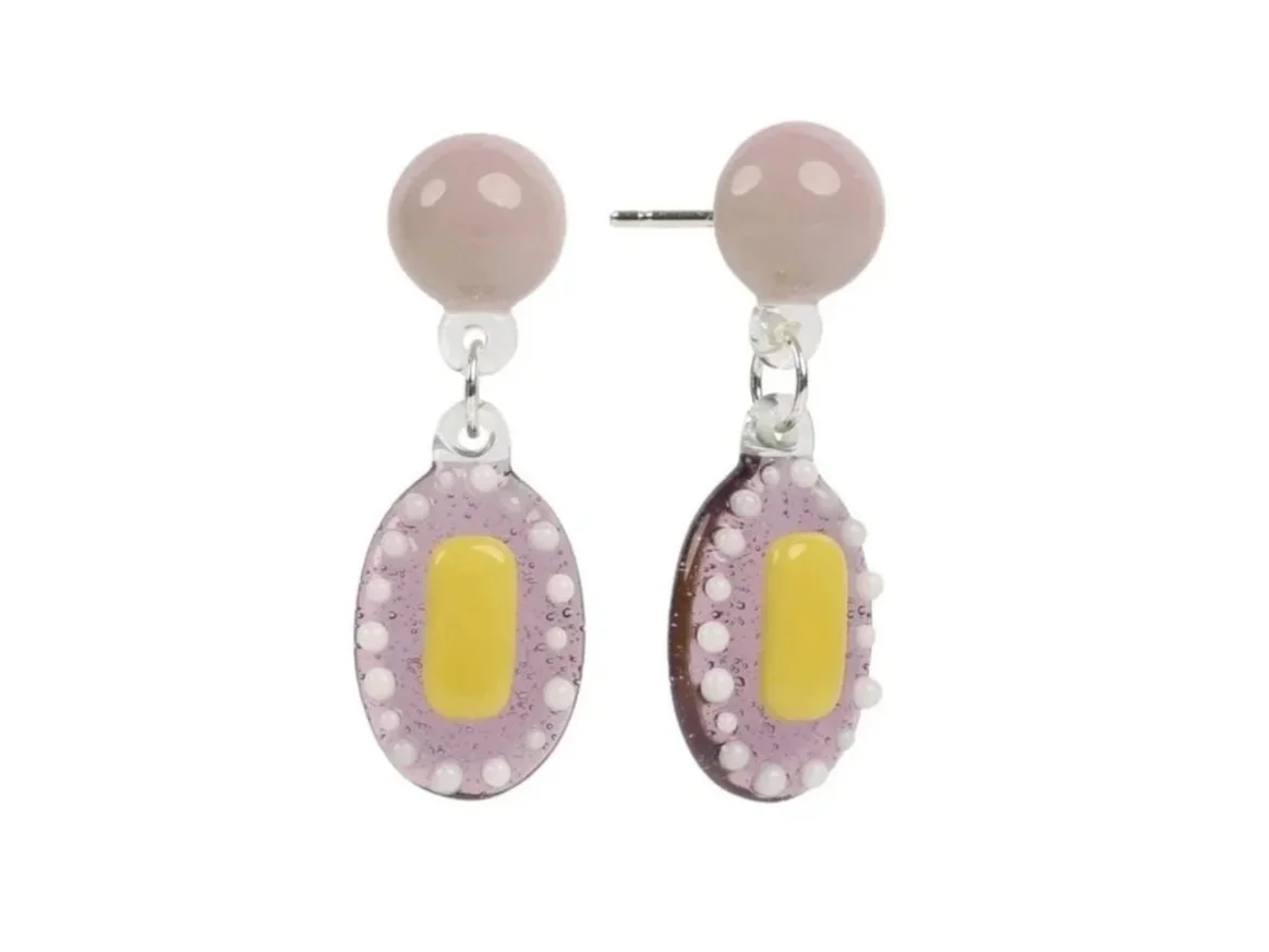 Cabochon Cluster Drop Earrings