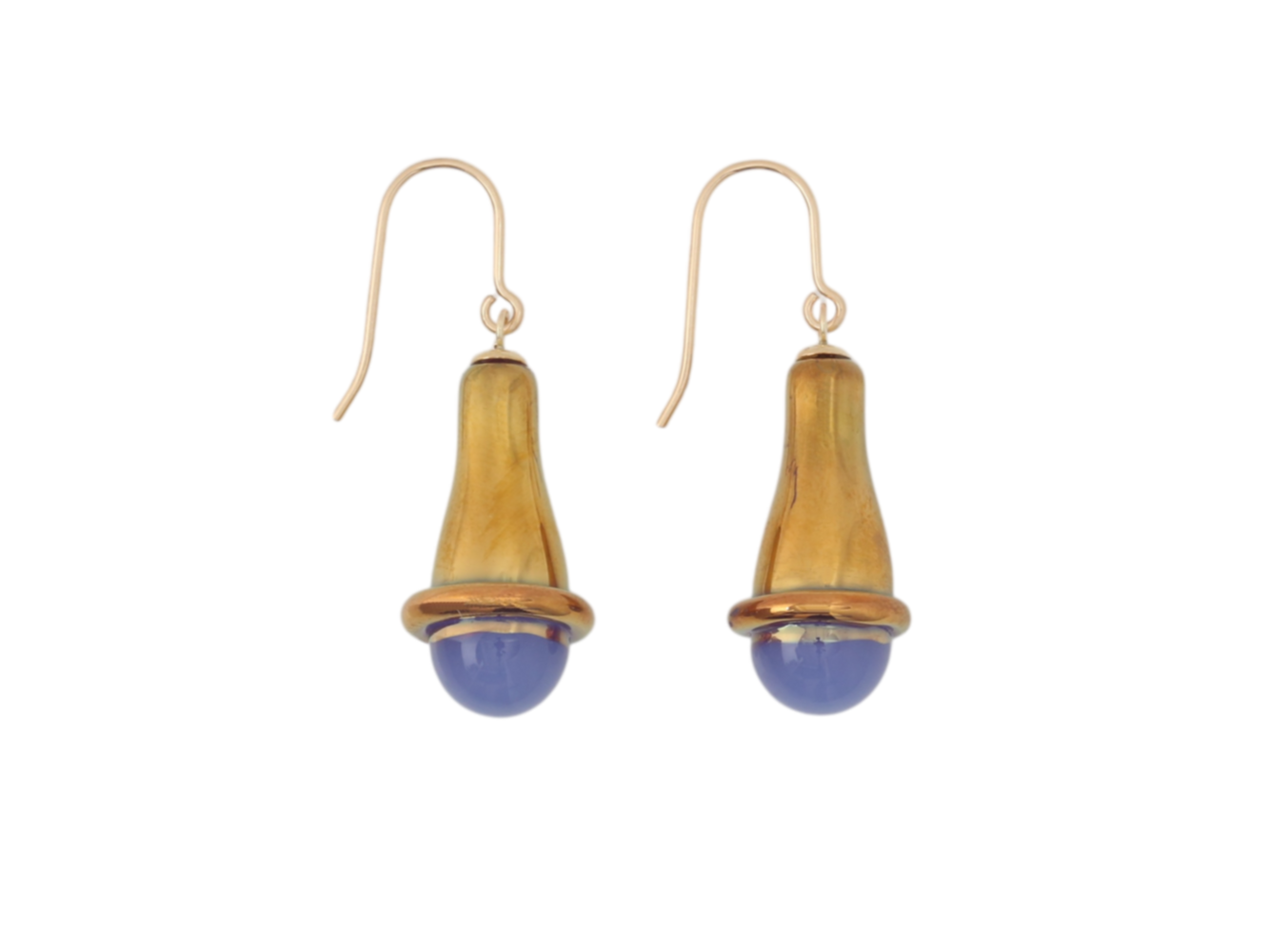 Gold Fumed Drop Earrings