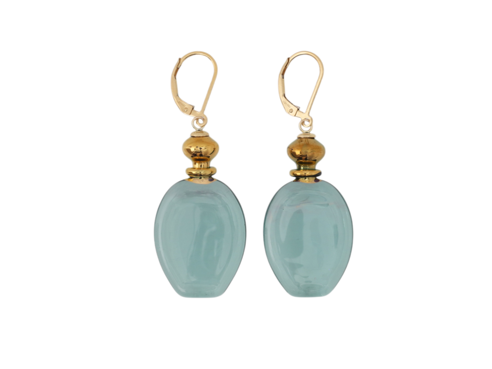 Oval Bottle Drop Earrings