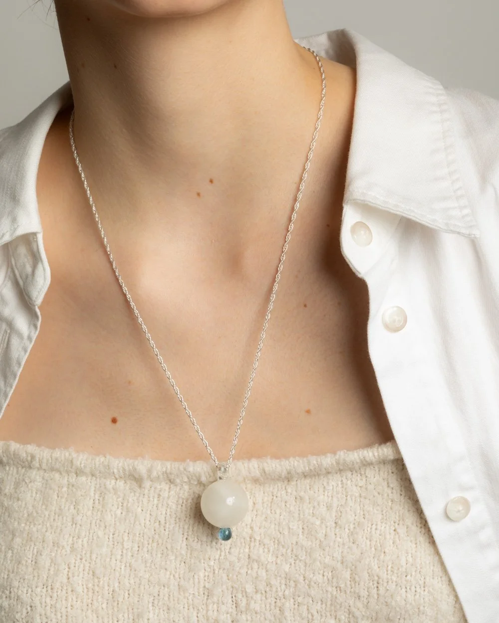 Orb Necklace Blue Stardust — KEANE - Main Image