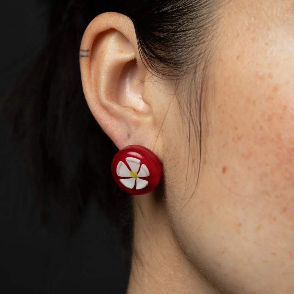 White Flower Earrings - Ketchup_model.jpg