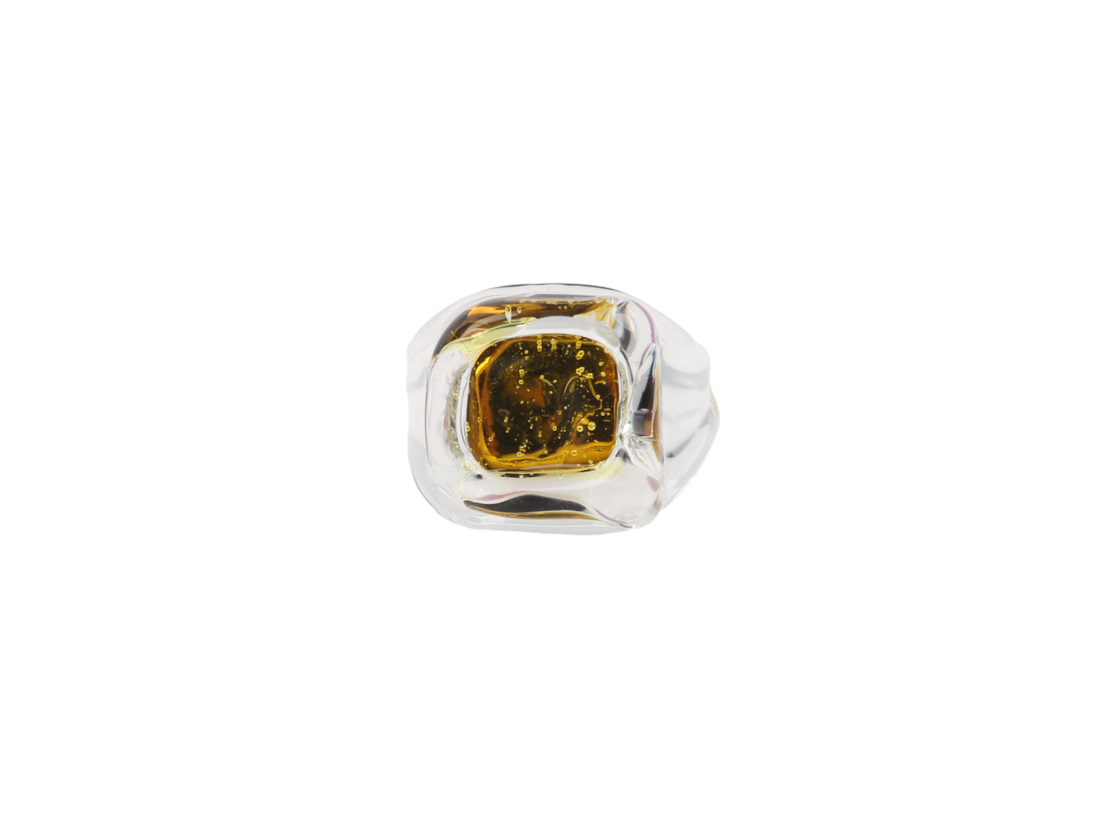 22k Gold Fumed Square Ring