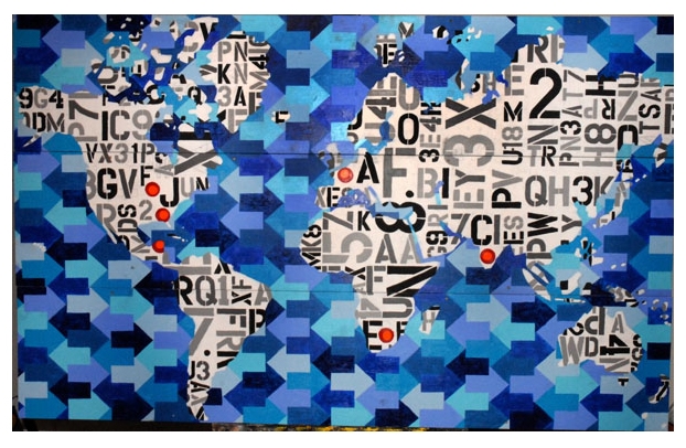 Blue Map- 2009 (sold - commission)