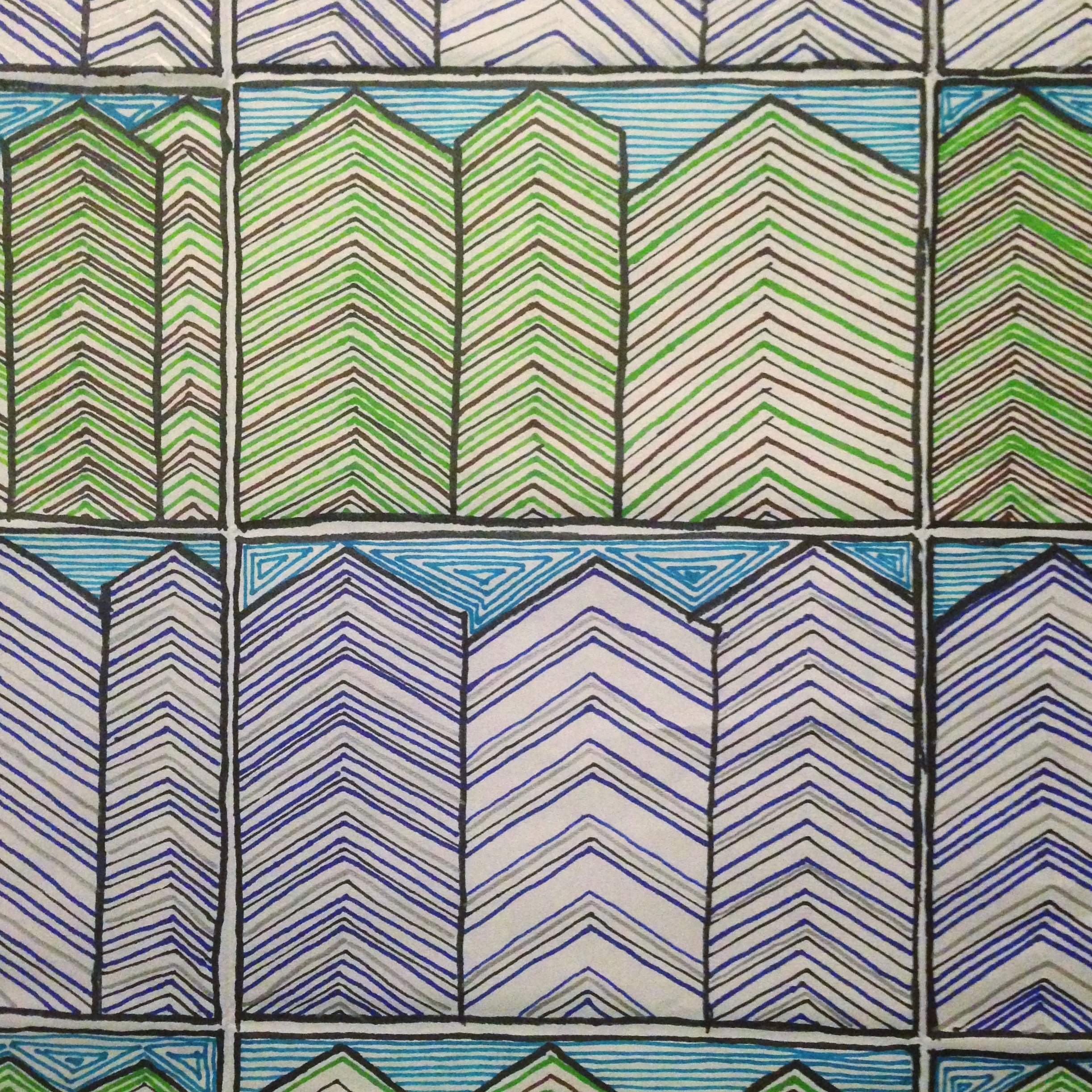 Oregon 2012 - Sharpie on paper table cloth (detail) (NOT FOR SALE)