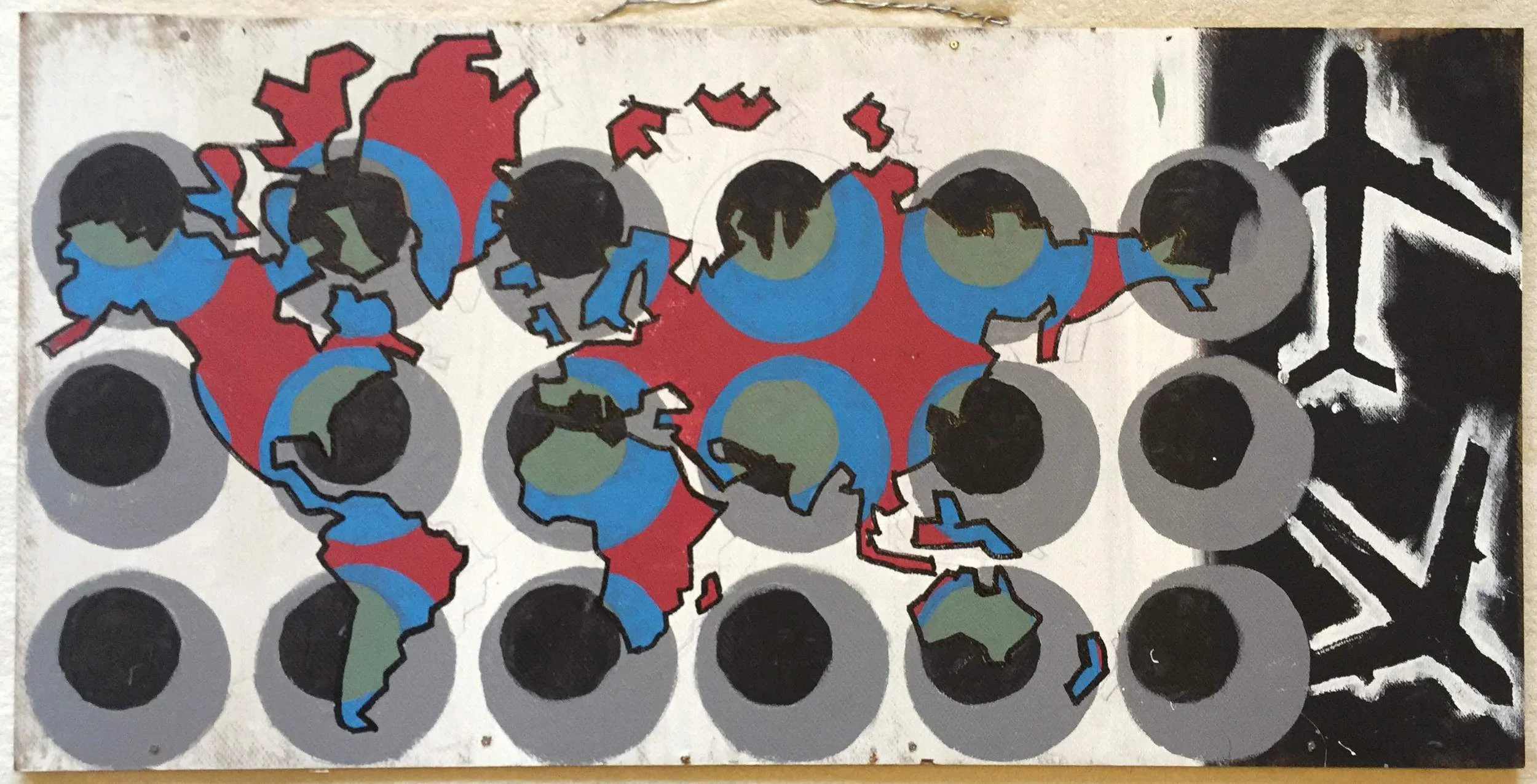 World Map with Planes (FOR SALE)