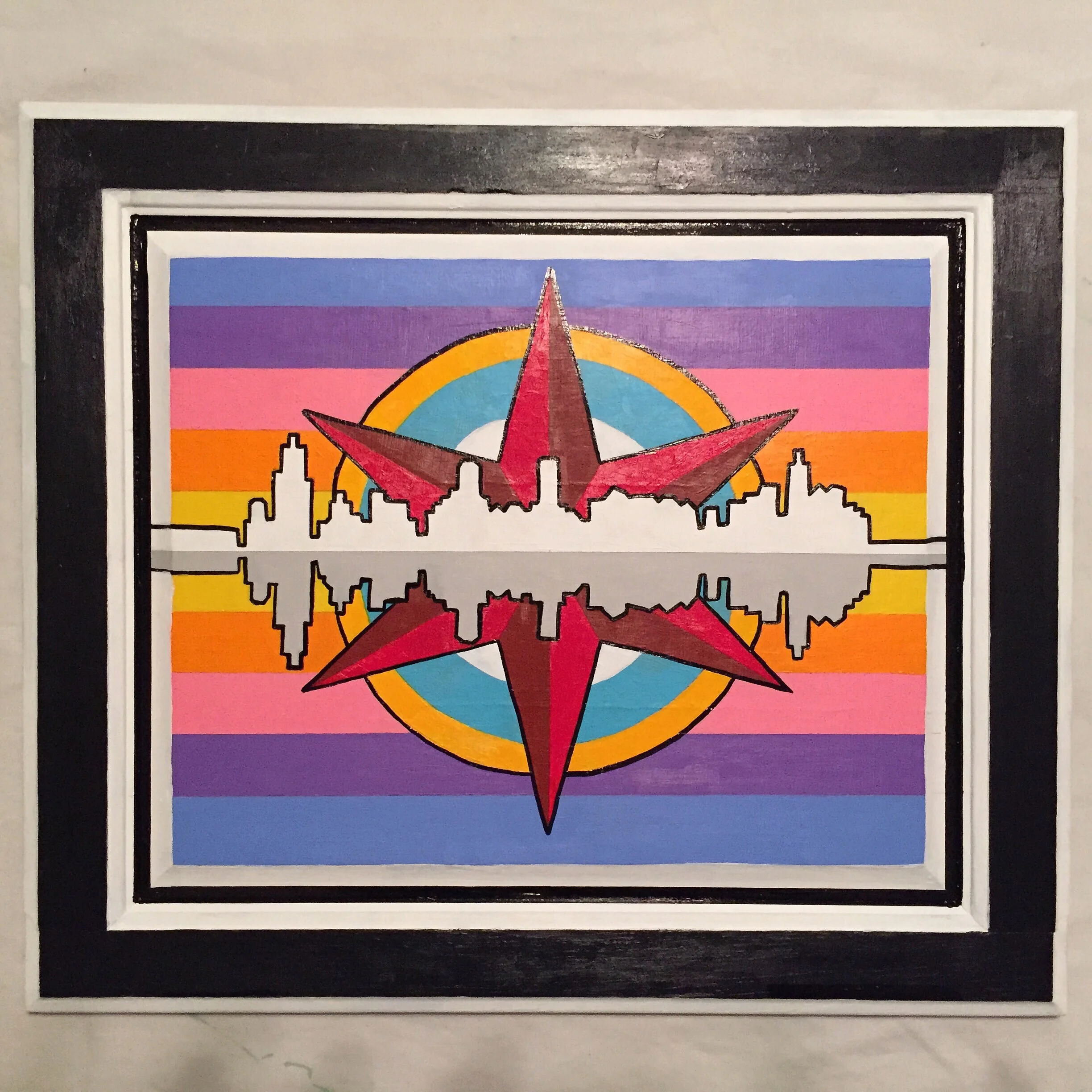 Chicago Skyline-Pink Rainbow 2014 (SOLD)
