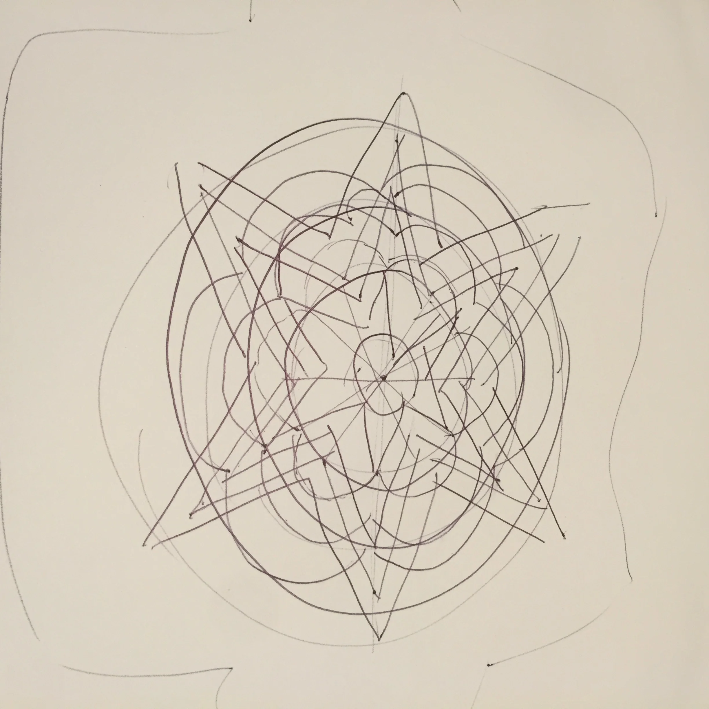 What my paintings would look like without rulers, compasses, protractors and T-squares.