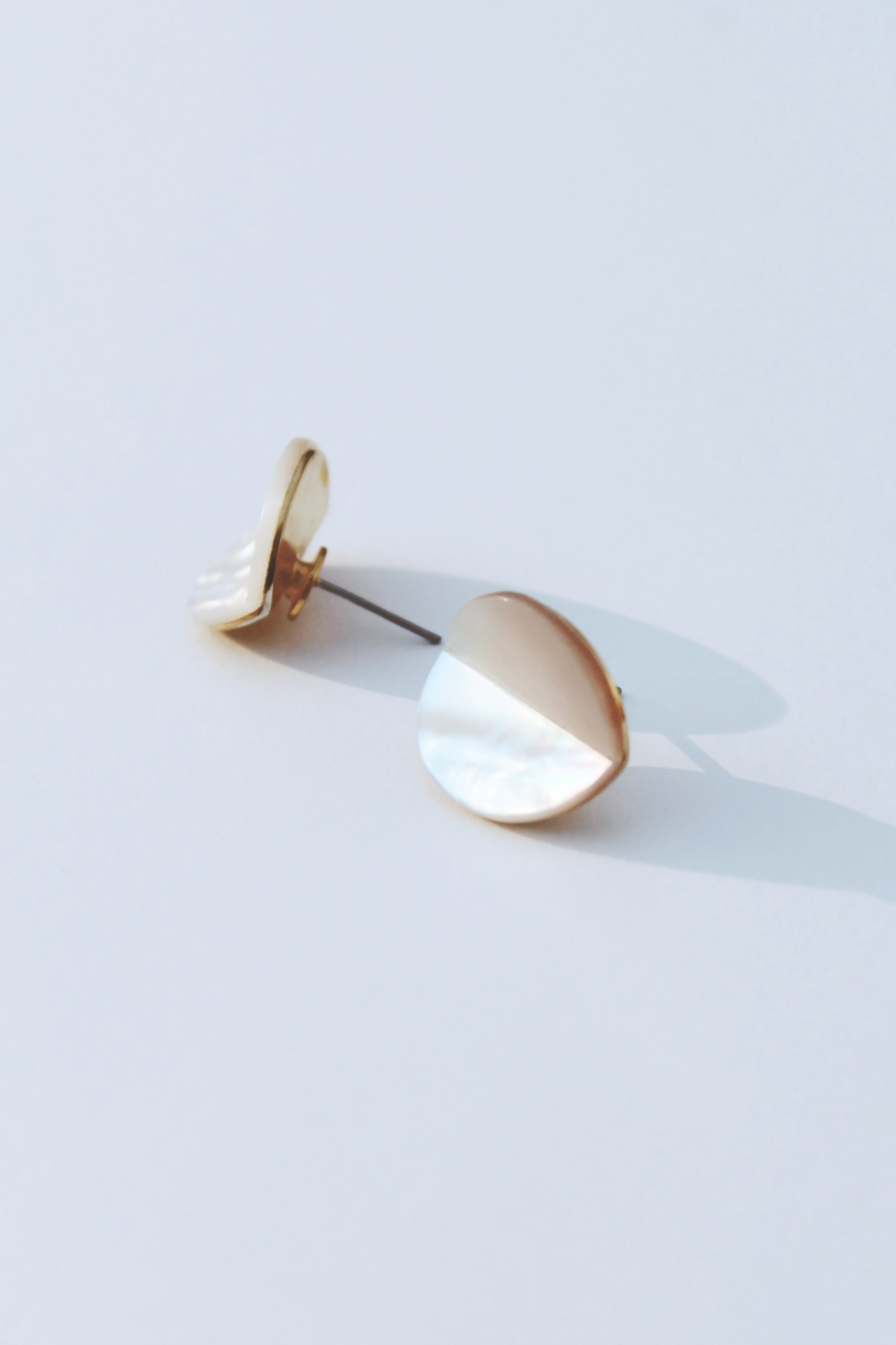 Large Mother of Pearl Crease Earrings