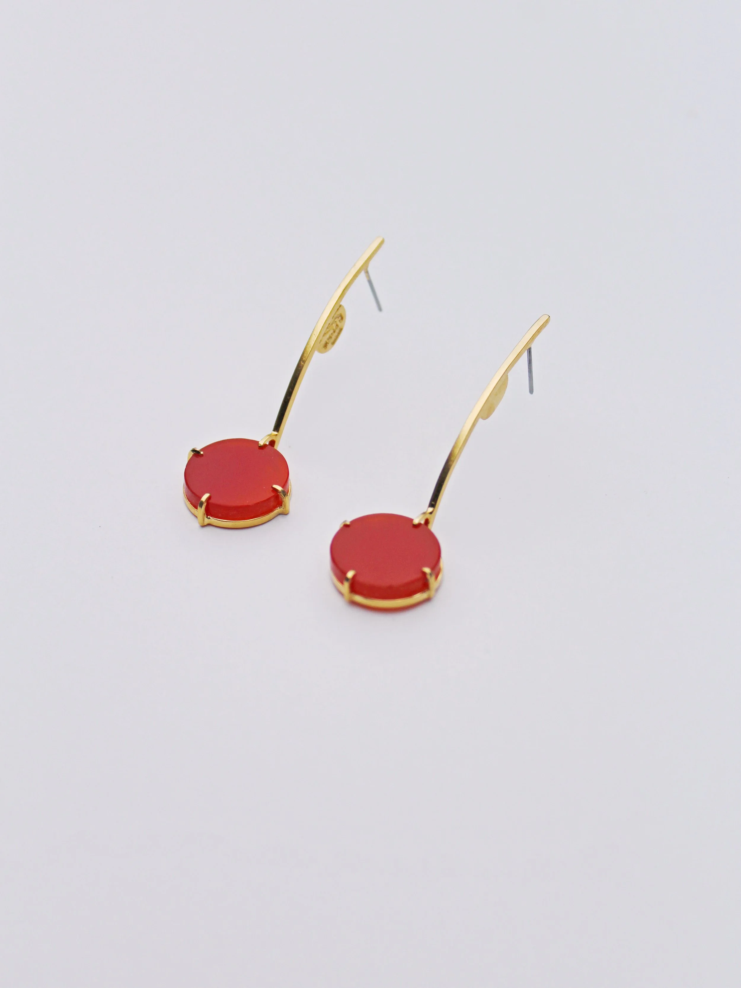 Carnelian Note Earrings