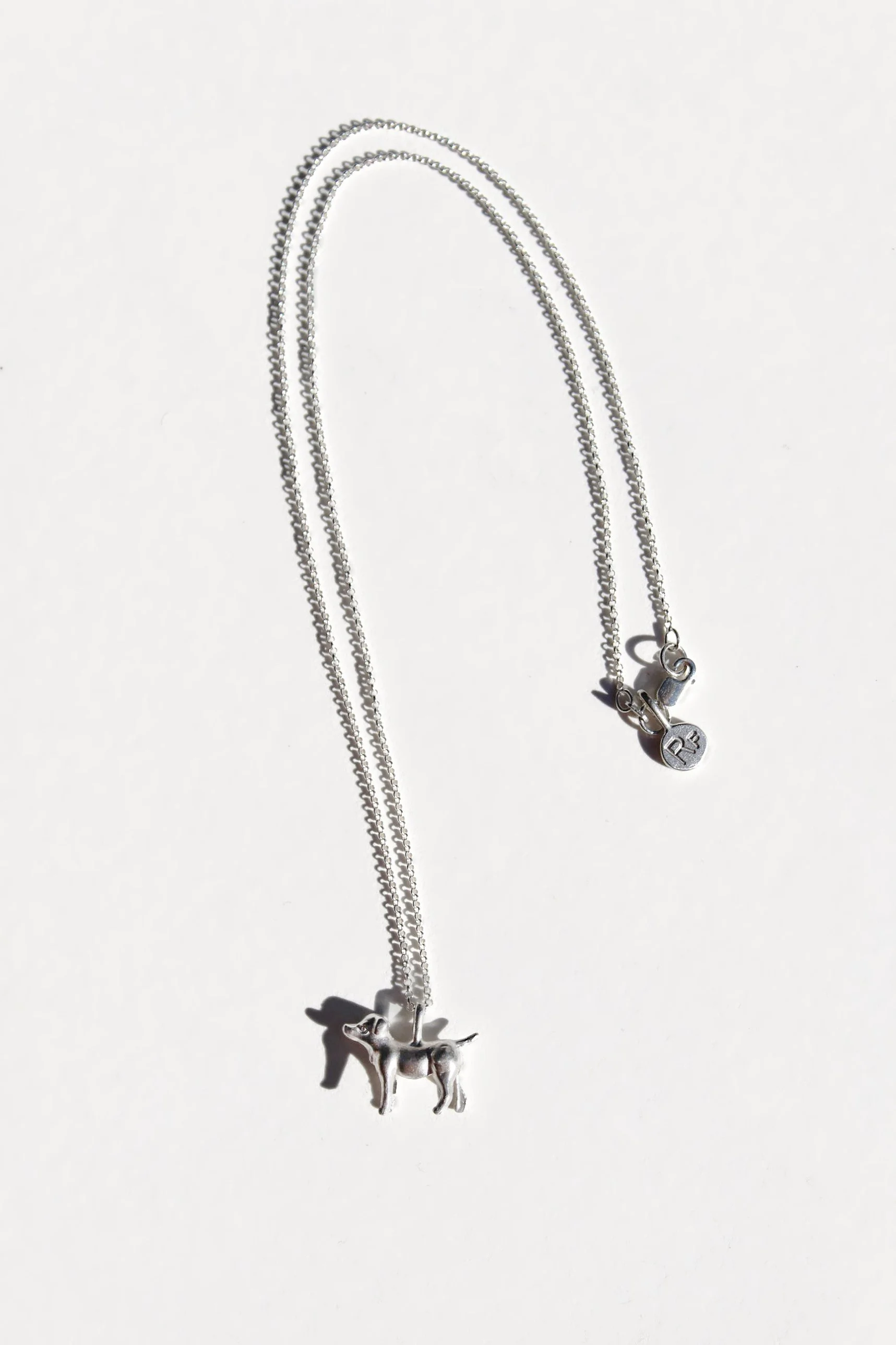 Sterling Silver Dog on 18" Chain