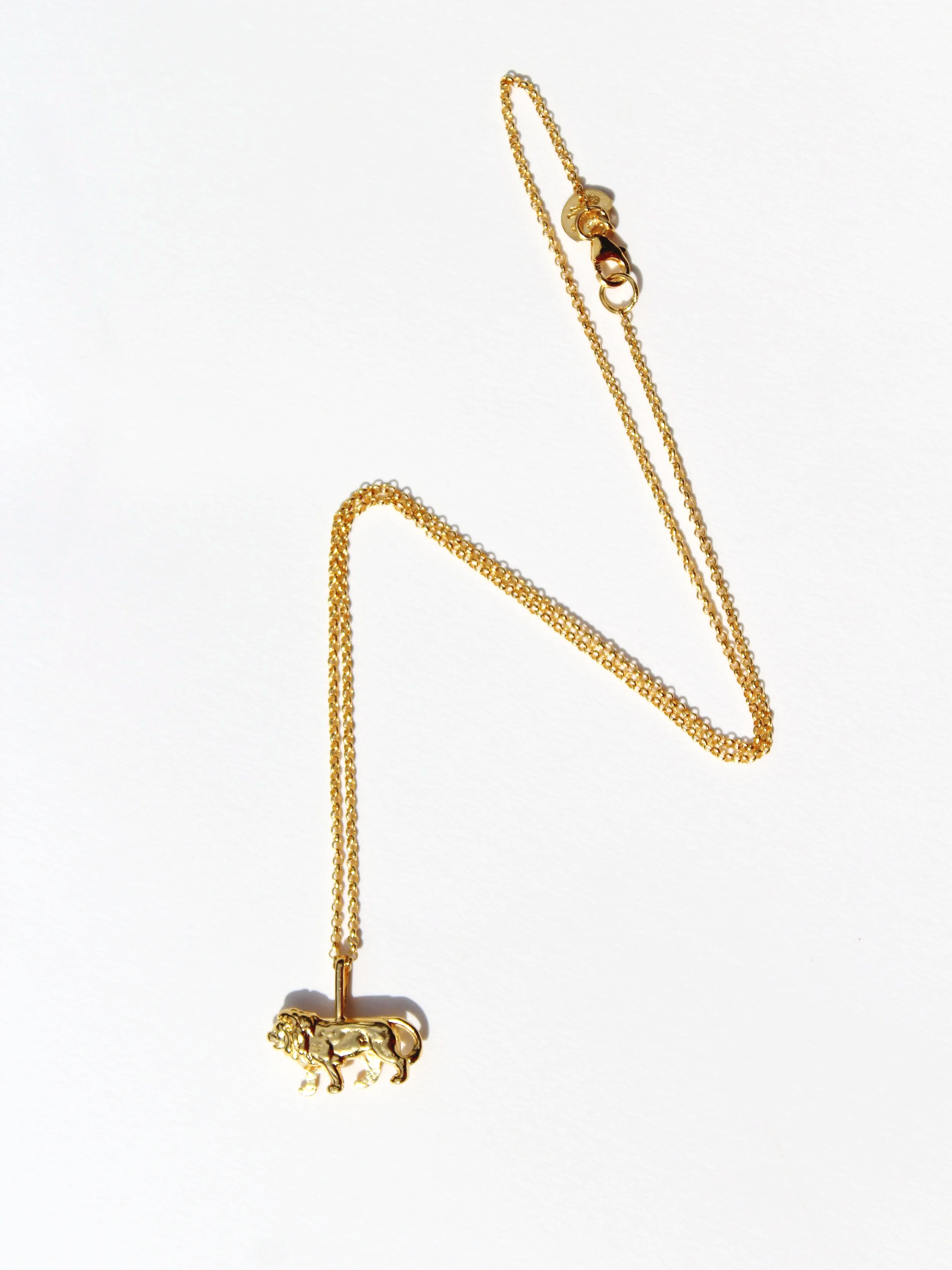 Lion charm necklace on 18" chain