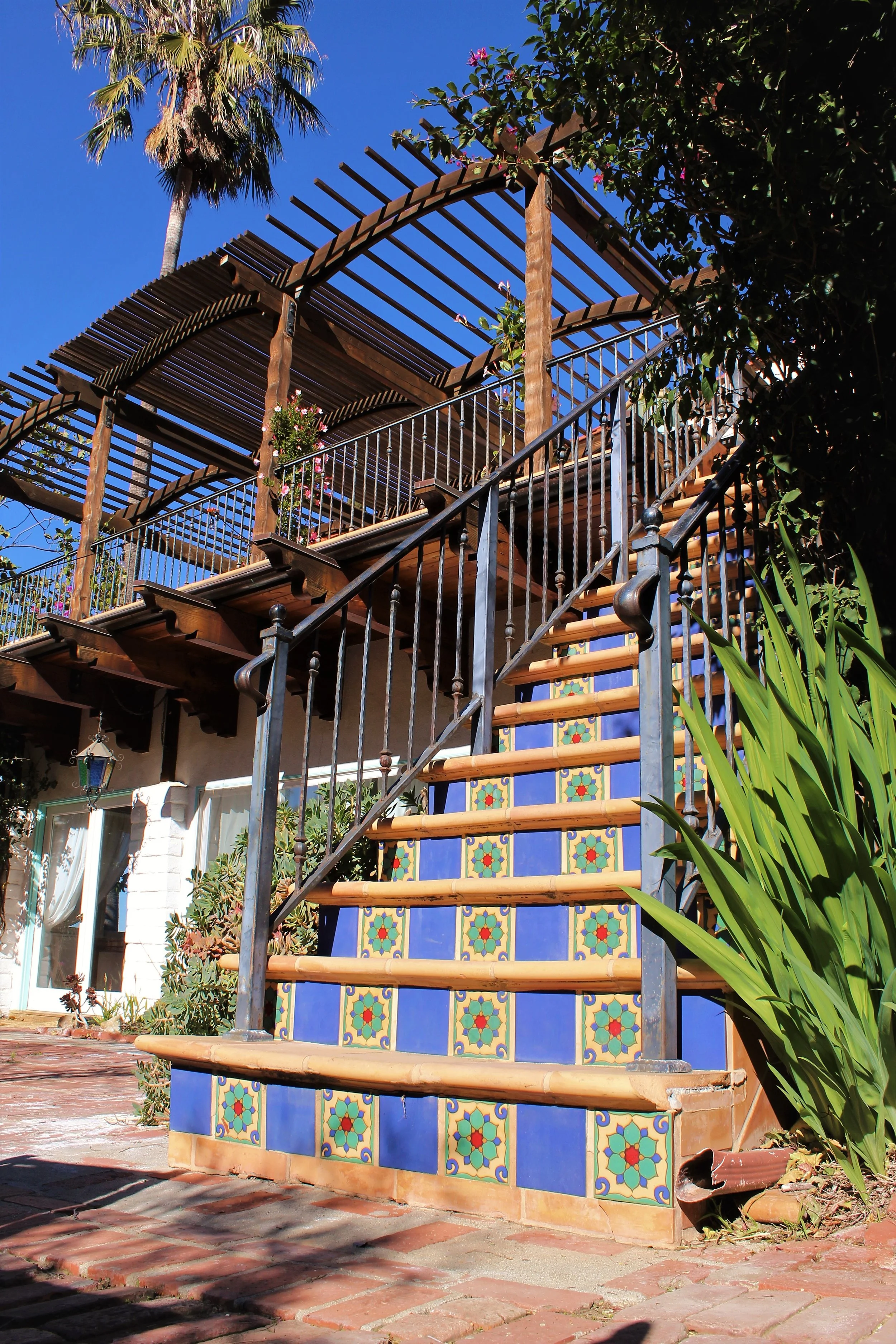 Back Ranch House Porch Stairway