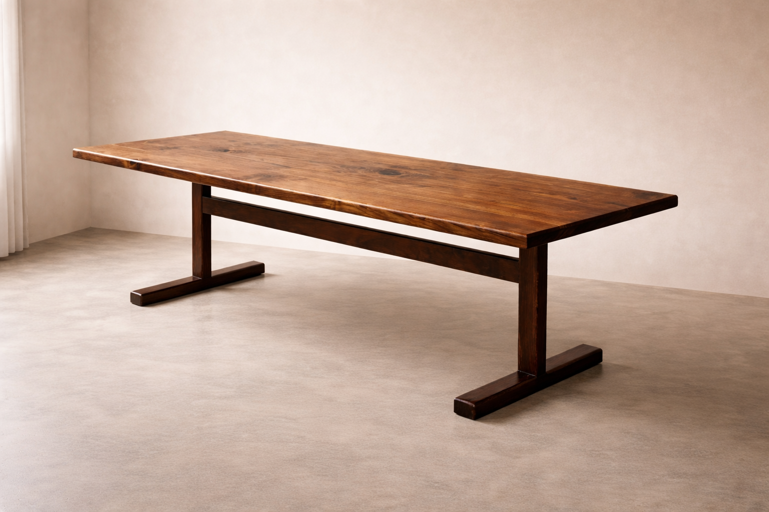 Solid Walnut Trestle table