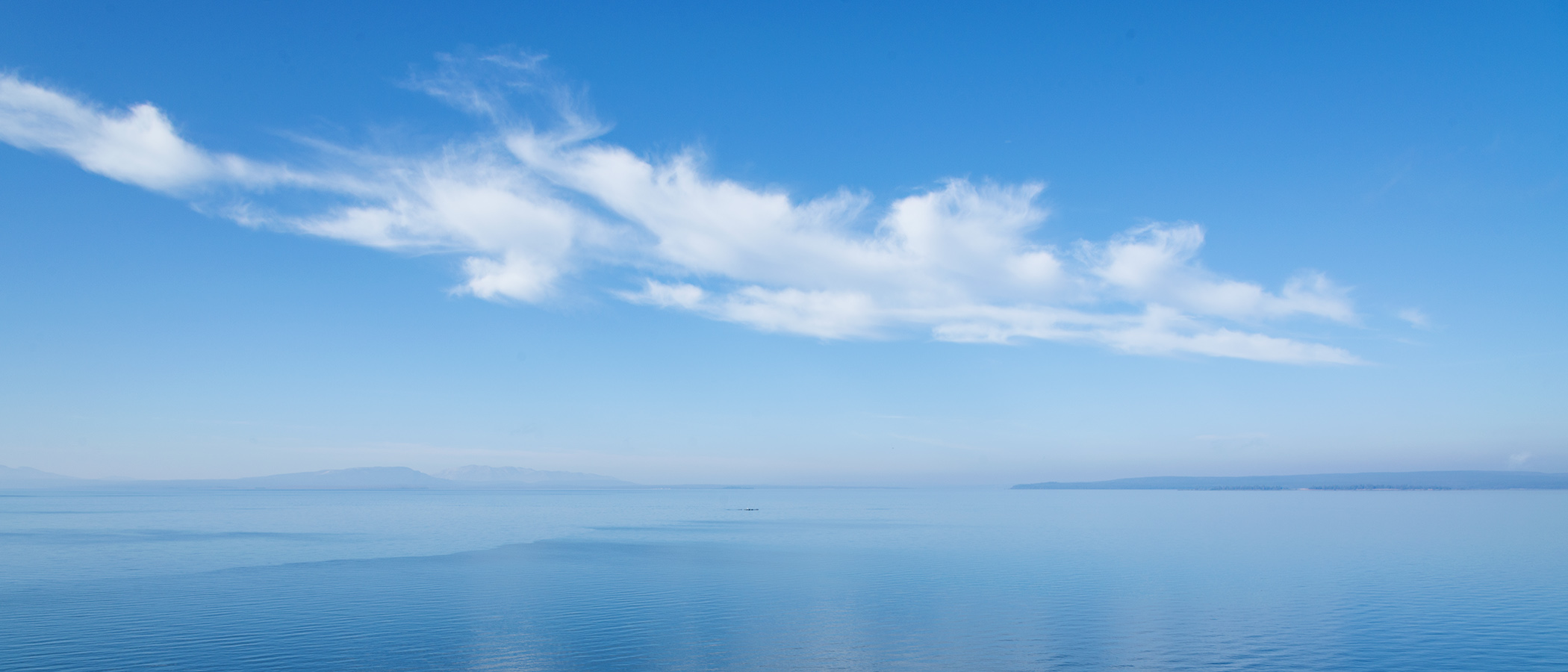 The morning sky from the east side of Yellowstone Lake.