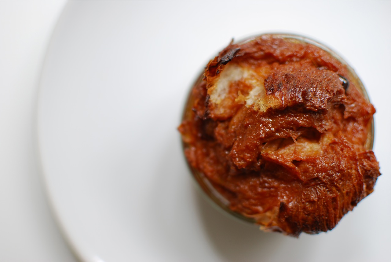 Salted-Caramel Chocolate Croissant Pudding