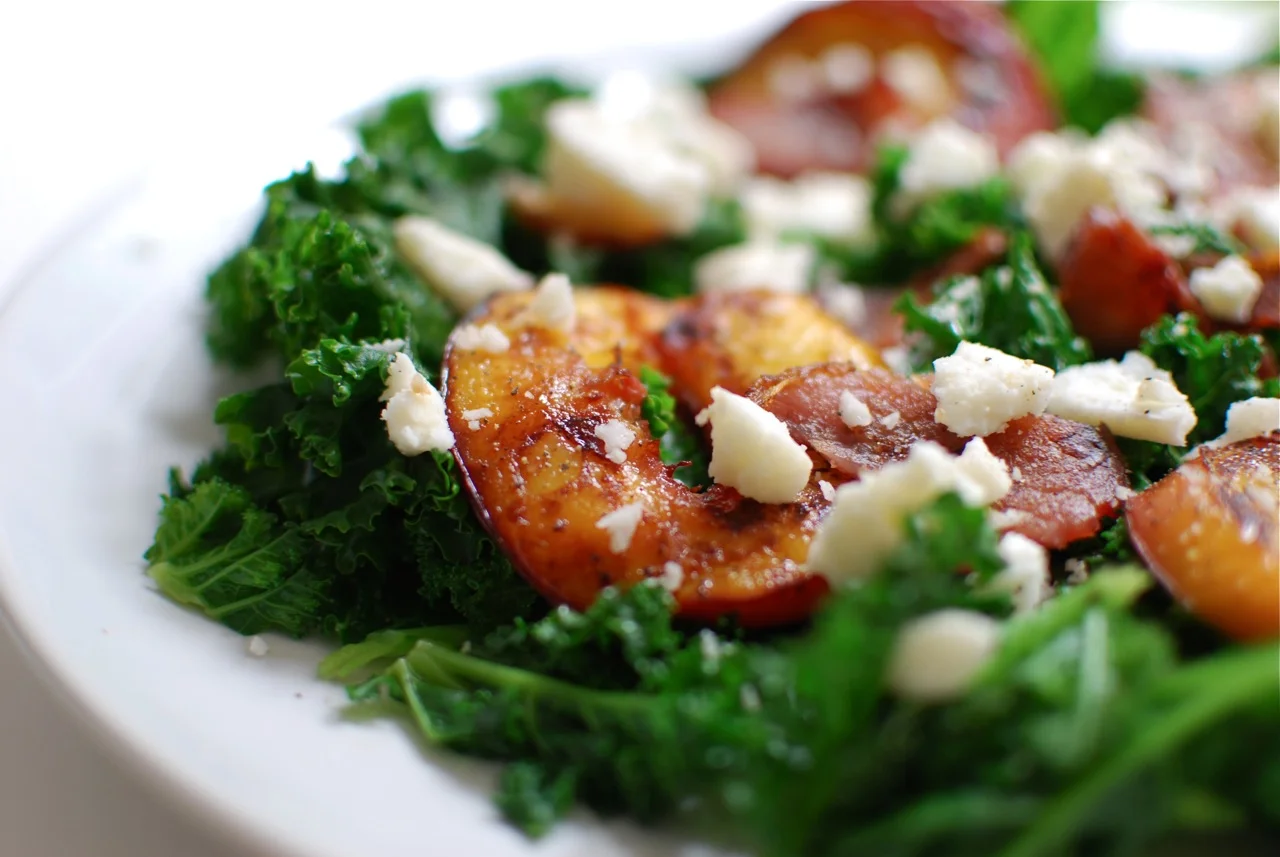Bacon-Fat Grilled Nectarine Salad