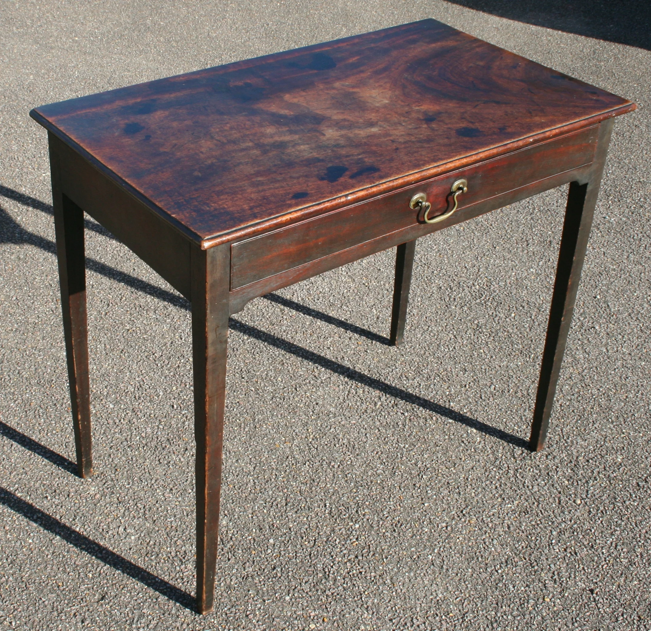 George Iii Mahogany Side Table With Single Drawer