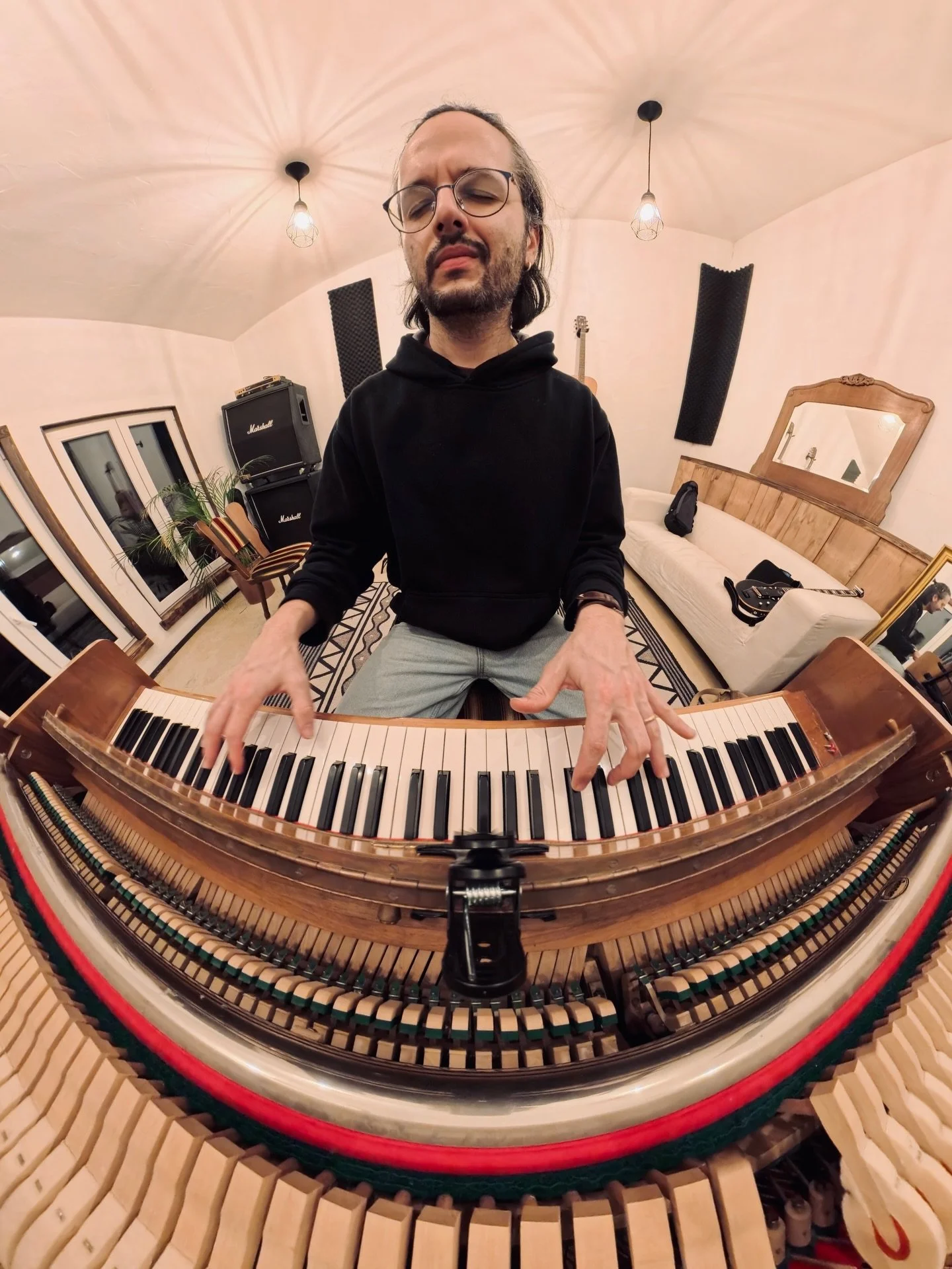This is the one of the rooms where I teach. Whenever I have a break or a student is running late, I&rsquo;ll play the piano. It&rsquo;s such an amazing instrument, I have infinite respect for people who can move theirs hands around the keys in symbio