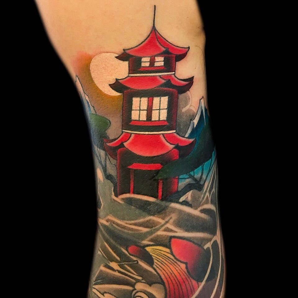 Japanese Temple Tattoo | TikTok