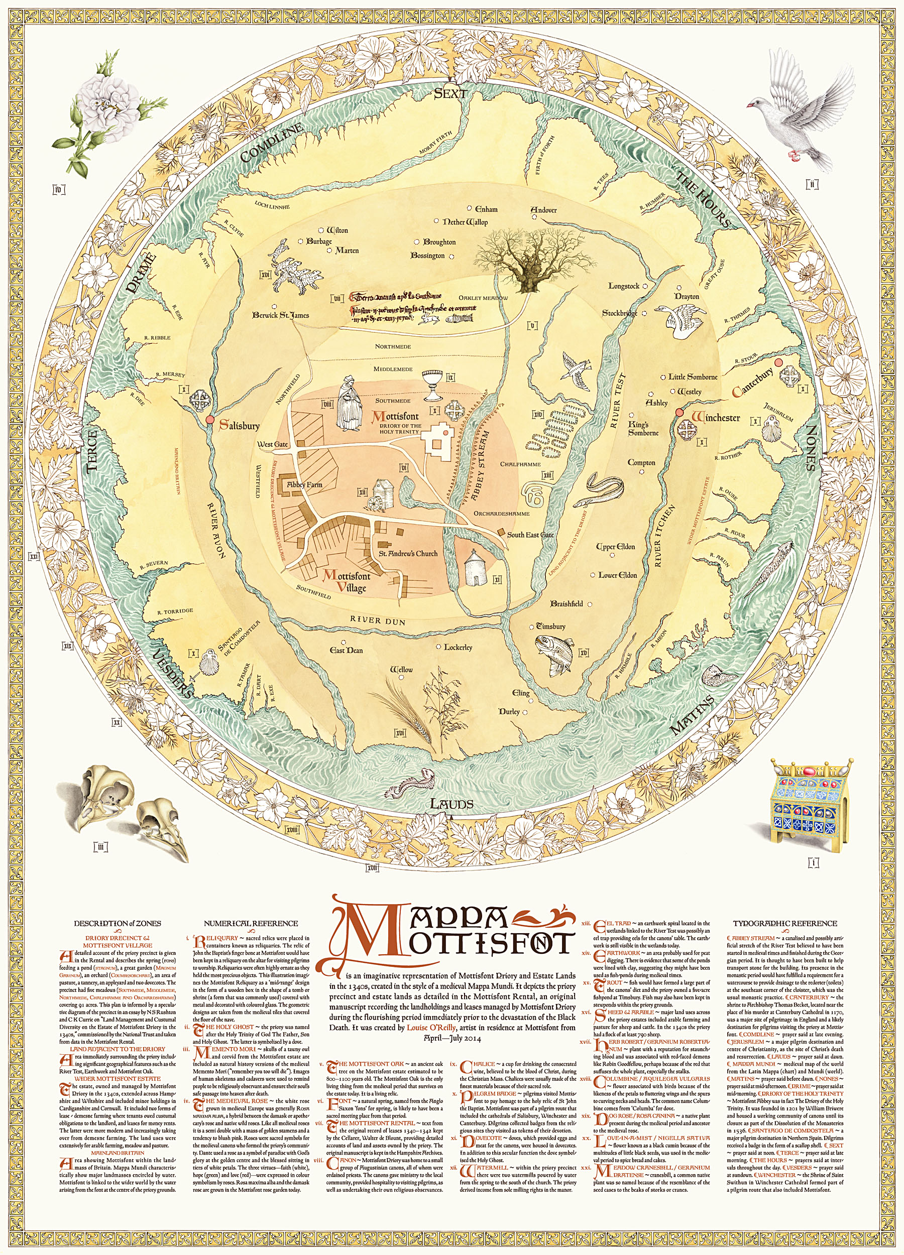 Mappa Mottisfont, 2014, A0 digital print