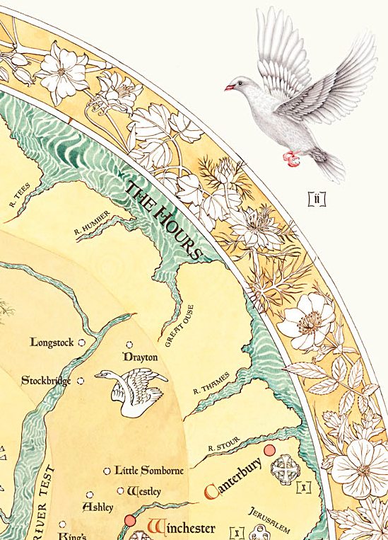 Mappa Mottisfont (detail), 2014, pen & ink with watercolour