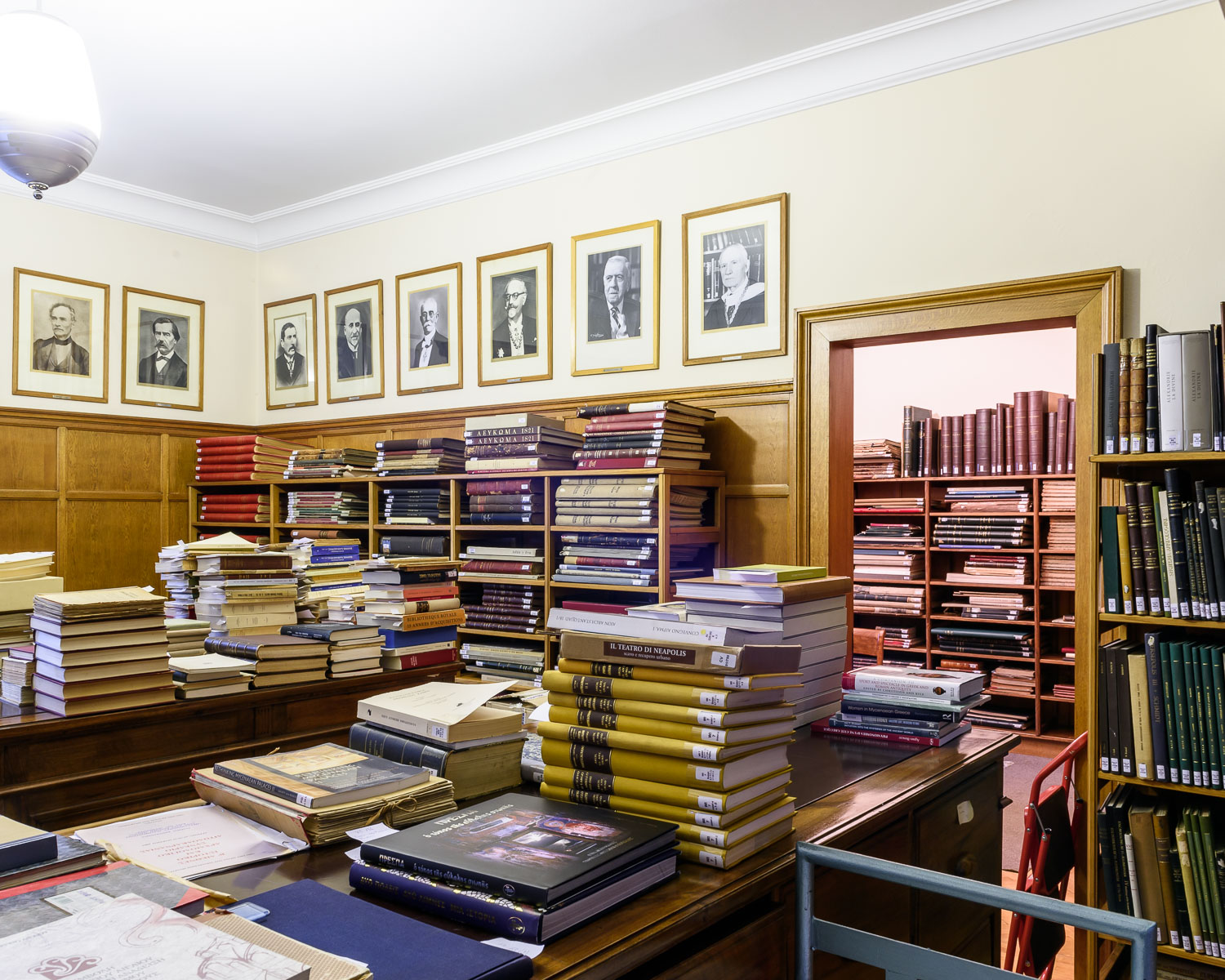  The Library at the Archeological Society at Athens, founded in 1837 