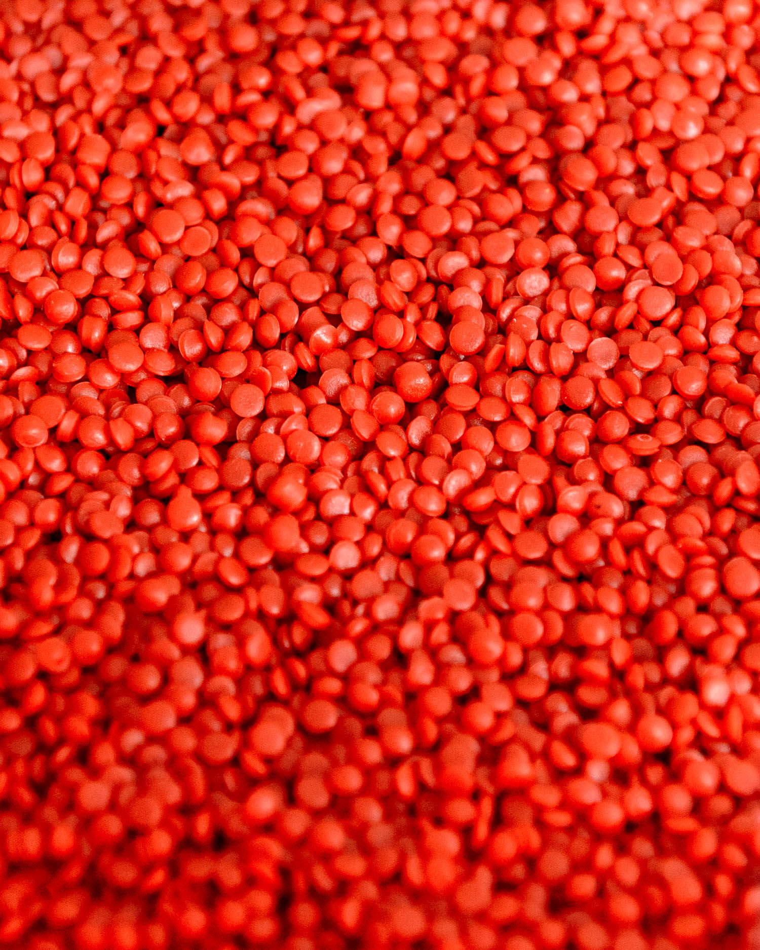  Vinyl pellets before they are melted 