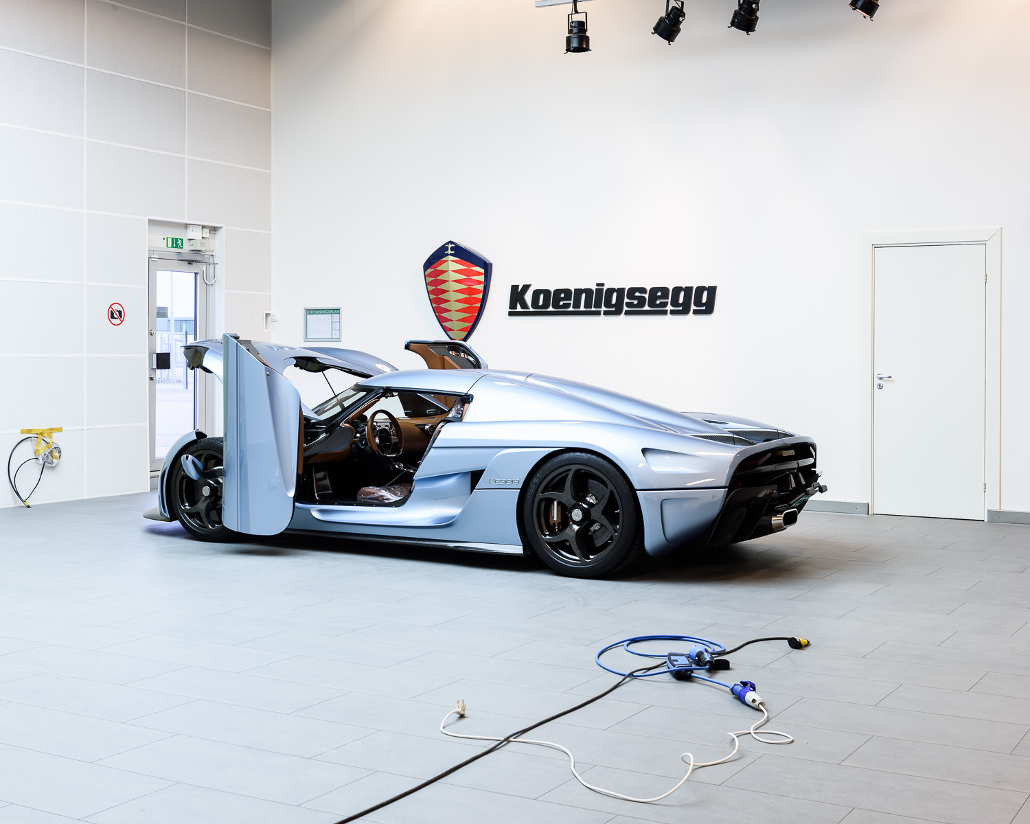  A Regera car ready to be tested. 