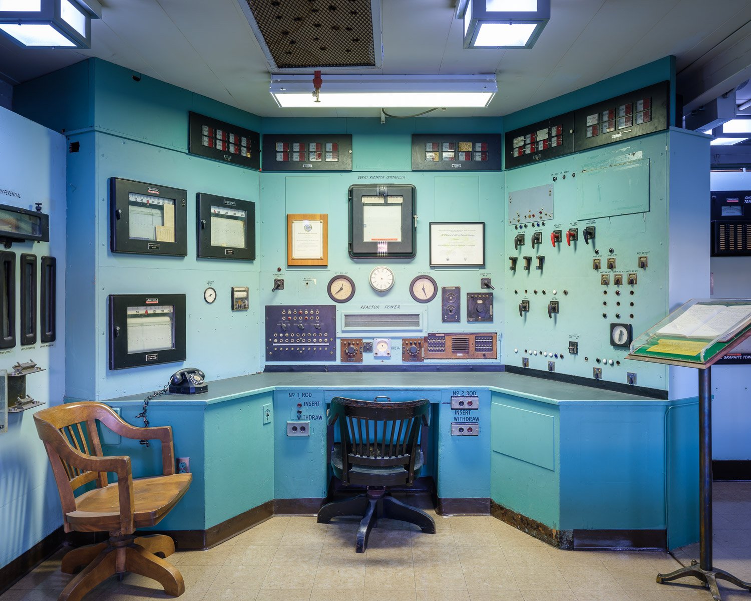  The control room of the oldest nuclear reactor in the world, the X-10 Graphite Reactor 