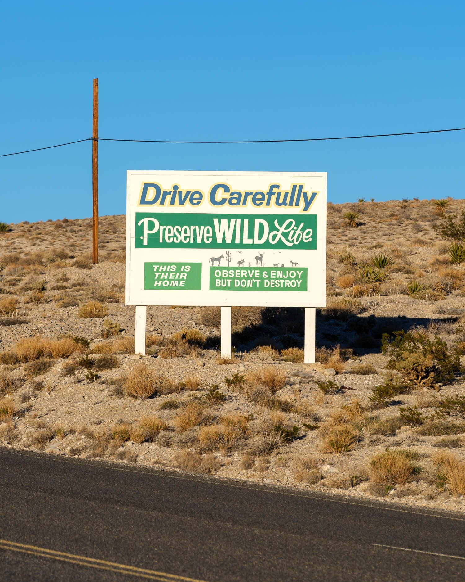 “Preserve Wildlife” sign at one of the most nuked places on the planet 