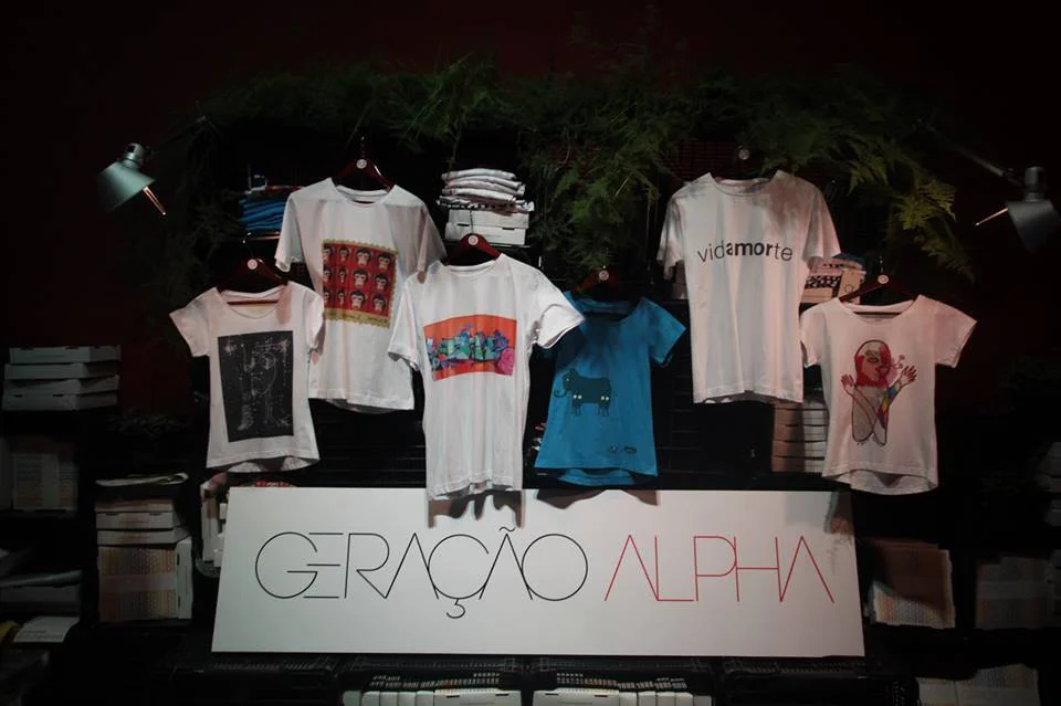 The tshirt initiative with works by: Paulo Climachauska, Nelson Leirner, Marcio Swk, Laerte Ramos, Marcos Chaves and Bernardo Carvalho