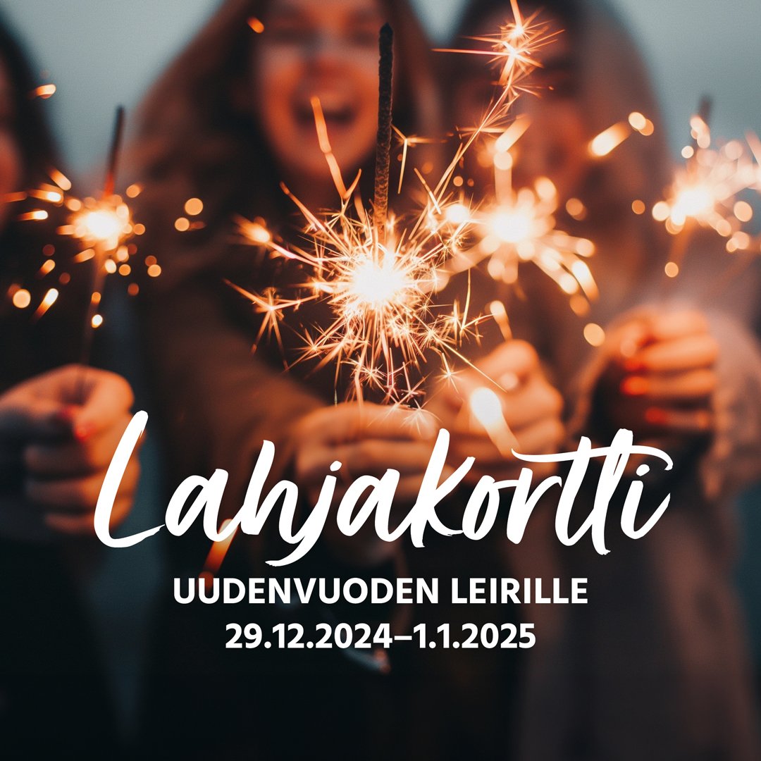 JOULULAHJAVINKKI: Lahjakortti 18-24 -vuotiaalle nuorelle Ison Kirjan uudenvuoden leirille! 🤩🎁

Varmista unohtumaton, kavereiden kanssa vietetty vuodenvaihde Isossa Kirjassa - toivo joululahjaksi lahjakortti uudenvuoden leirille.

Leiri&auml; vietet