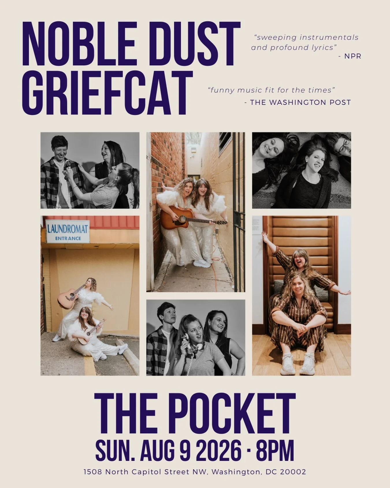 📣 DC friends! 👖✨Put your pants back on and come on out to @thepocket_dc Sunday 8/9 to hang with us and the legendary @griefcatpartytime 🥳