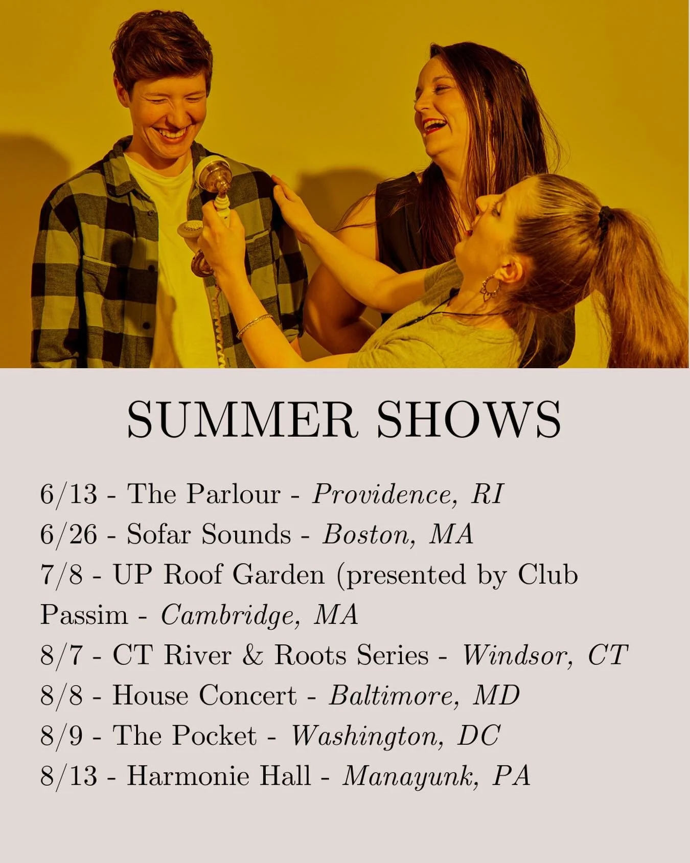 ☀️😎 See ya soon! 🚌 First stop, @parlourprovidence with @julietgarrett and @ecash54 next Saturday 6/13! 🎺