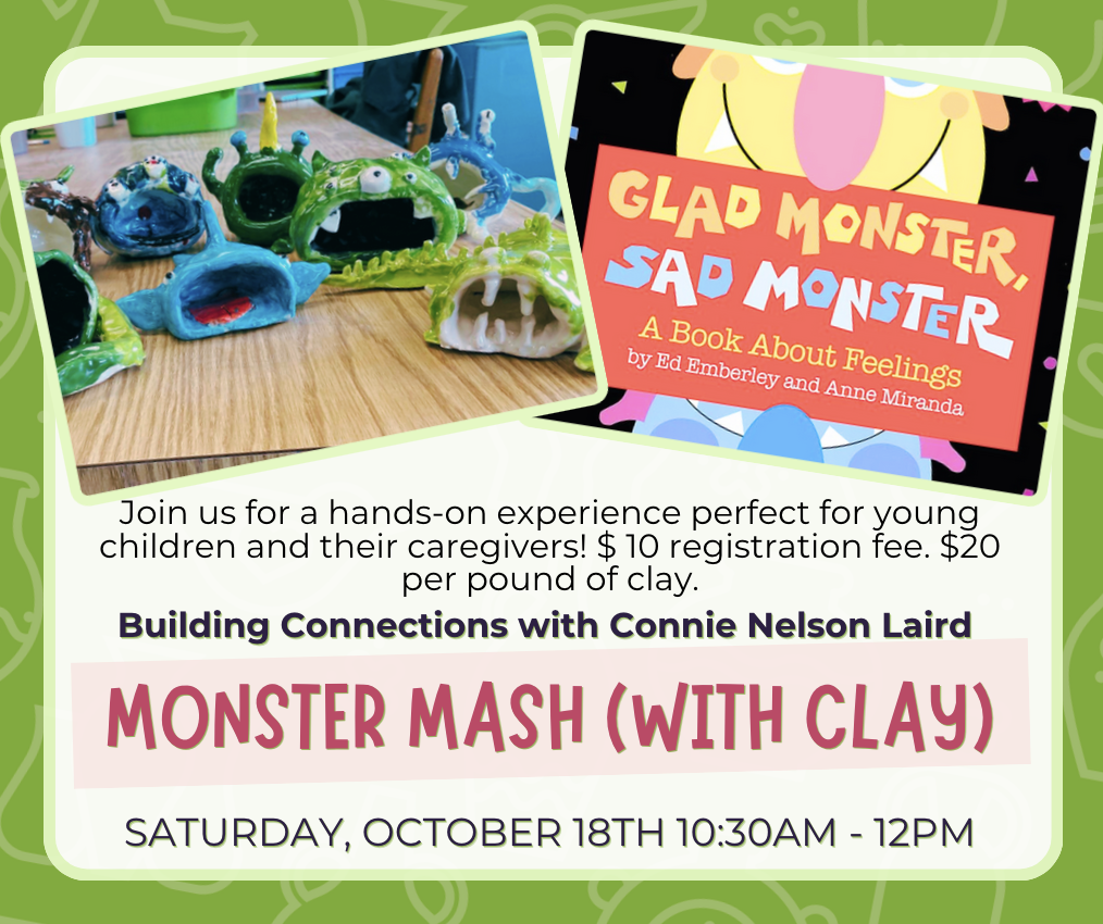 Family Play with Clay Workshop: Storytime & Creating Together Monster Mash!!