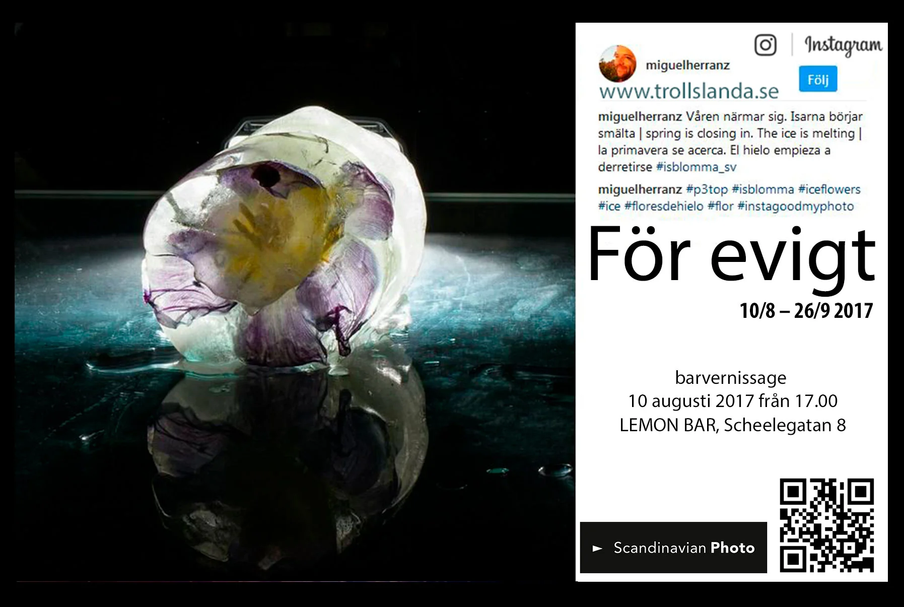 de är ett minne att ta hem från utställningen och en länk till den här sidan