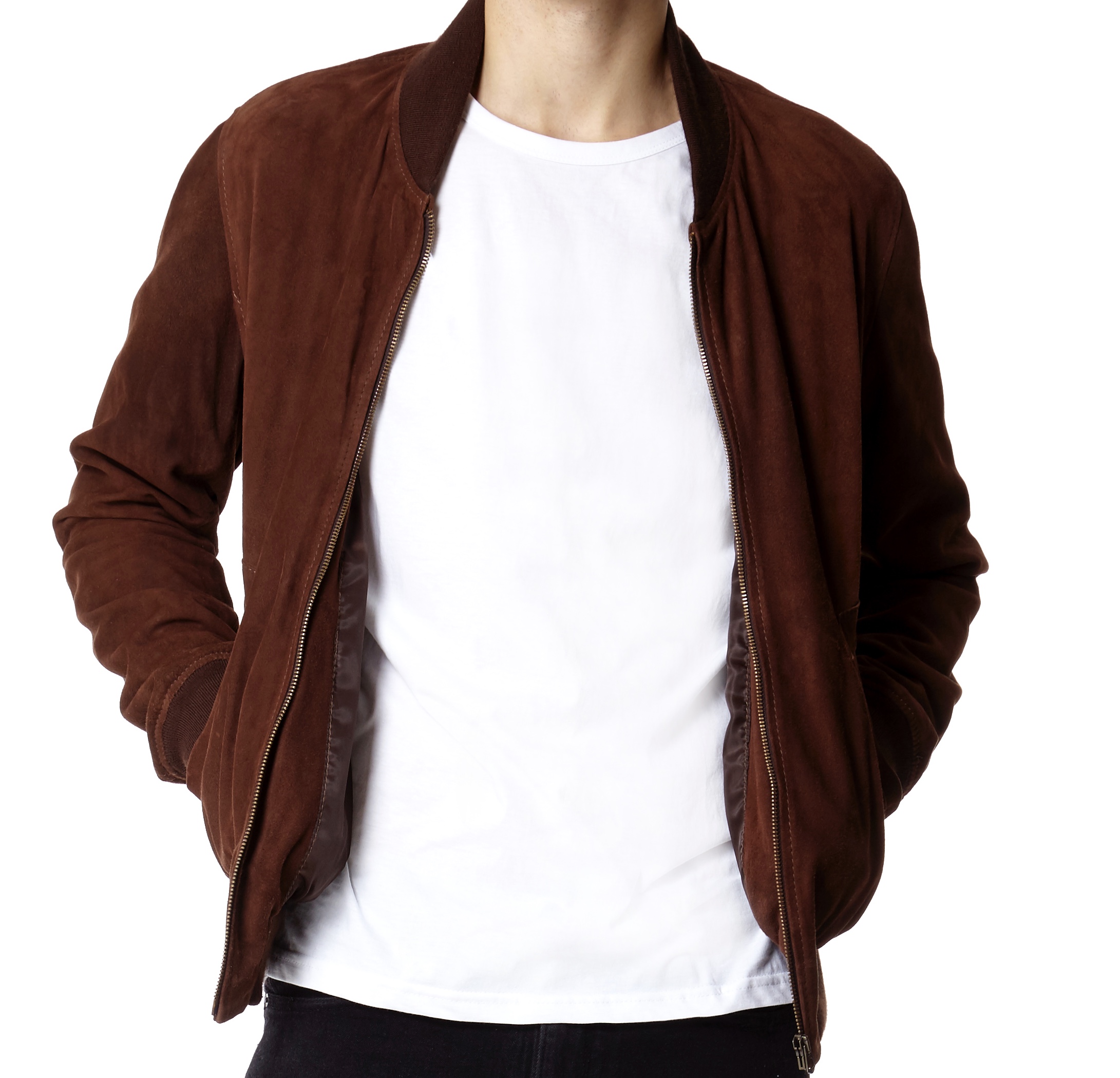 SEASON 1 BROWN SUEDE BOMBER