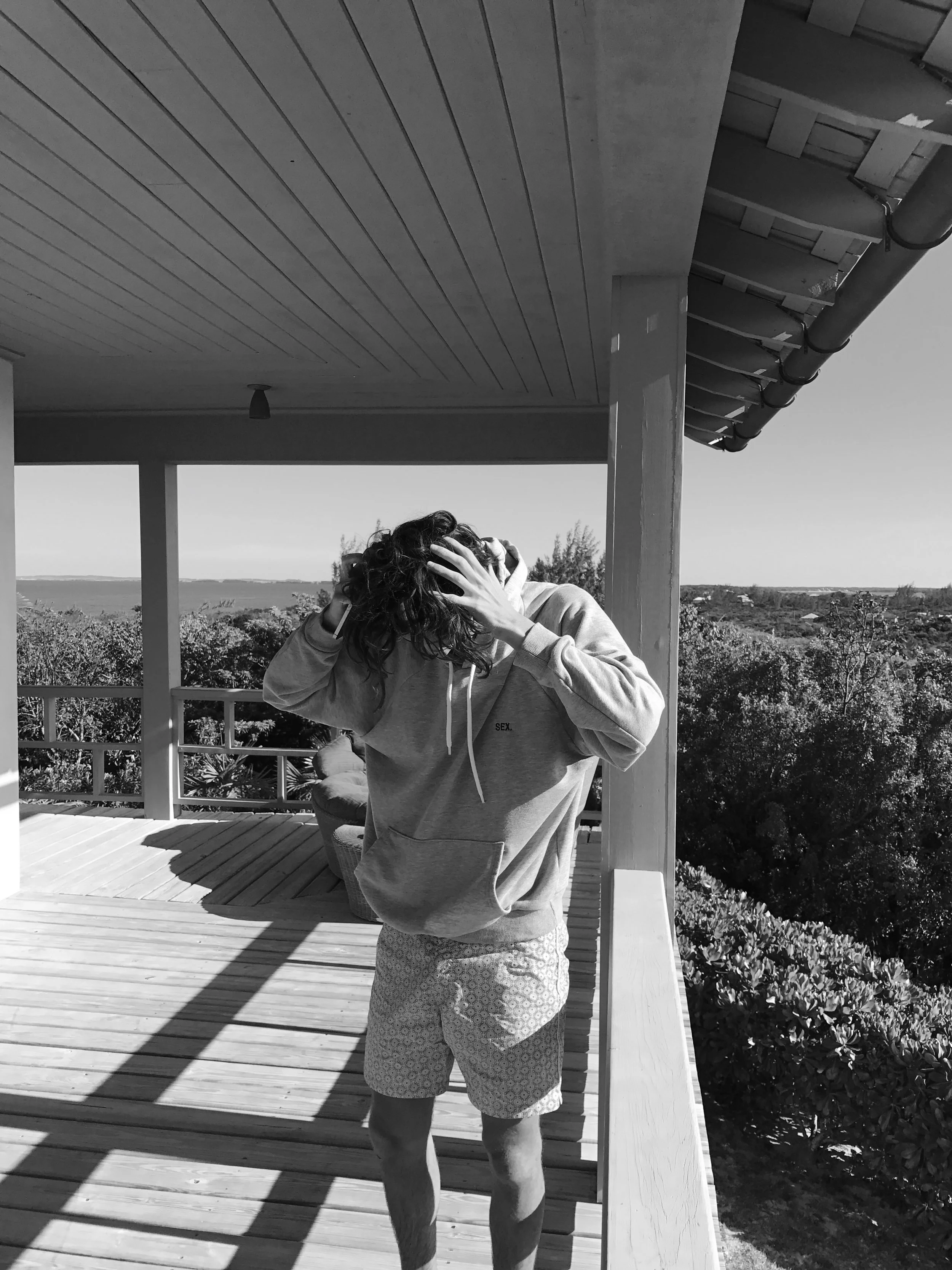 OLI GREEN FOR SEX. CLOTHING IN GREY COTTON HOODIE